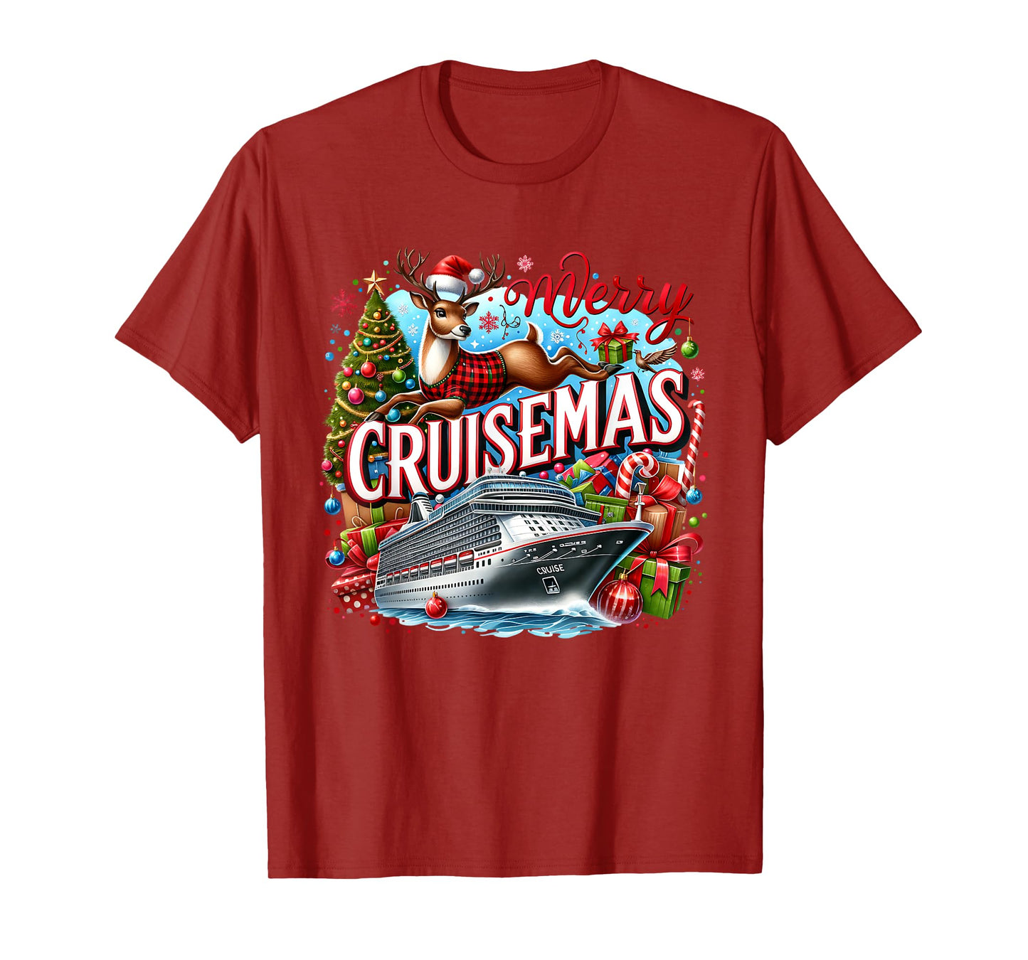 Merry Cruisemas Cruise 2024 Funny Christmas Cruisin Crew T-Shirt