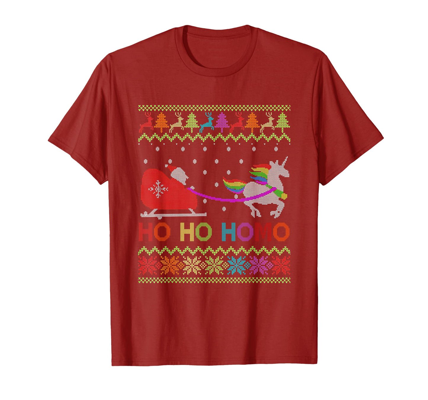 HoHo Homo Gay Christmas Sweater LGBT Pride LGBTQ Proud Ally T-Shirt