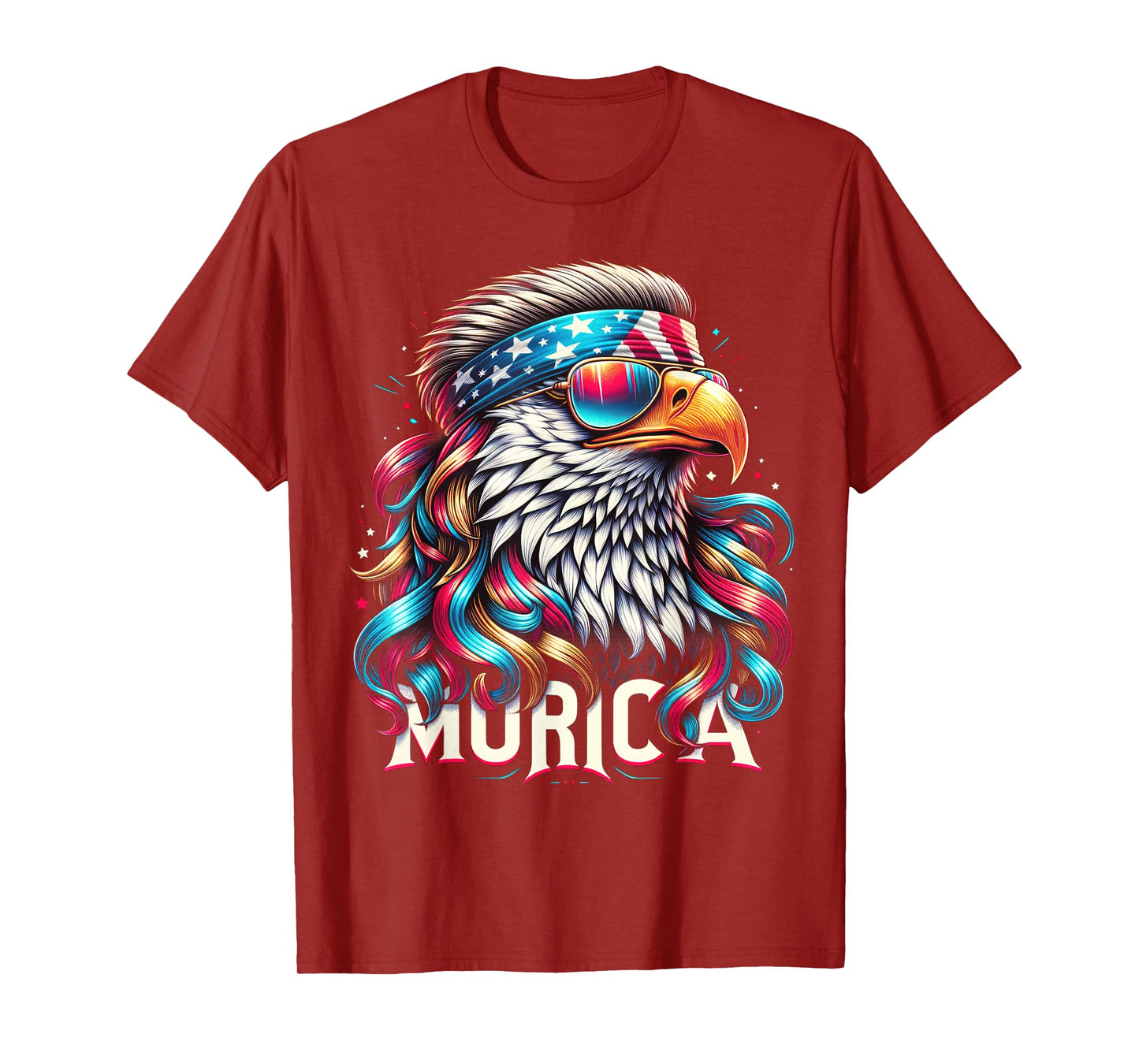 4th of July Patriotic Funny Eagle July 4th USA Murica T-Shirt for Women Kids Men