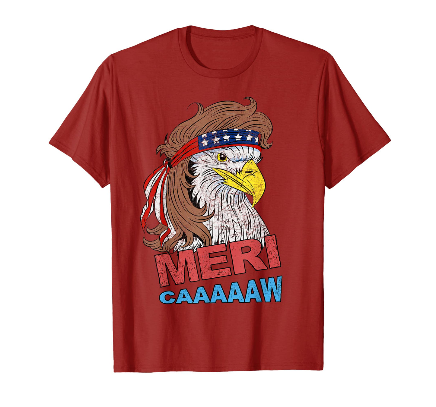 meri-caaaaaw - Eagle Mullet 4th Of July USA American Flag Women Kids Men T-Shirt