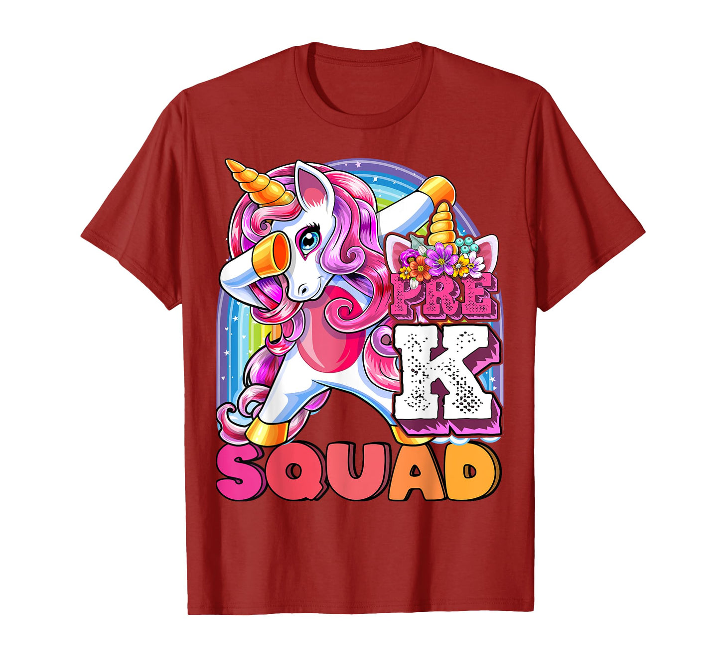 Pre-K Squad Dabbing Unicorn Back to School Girls Gift T-Shirt