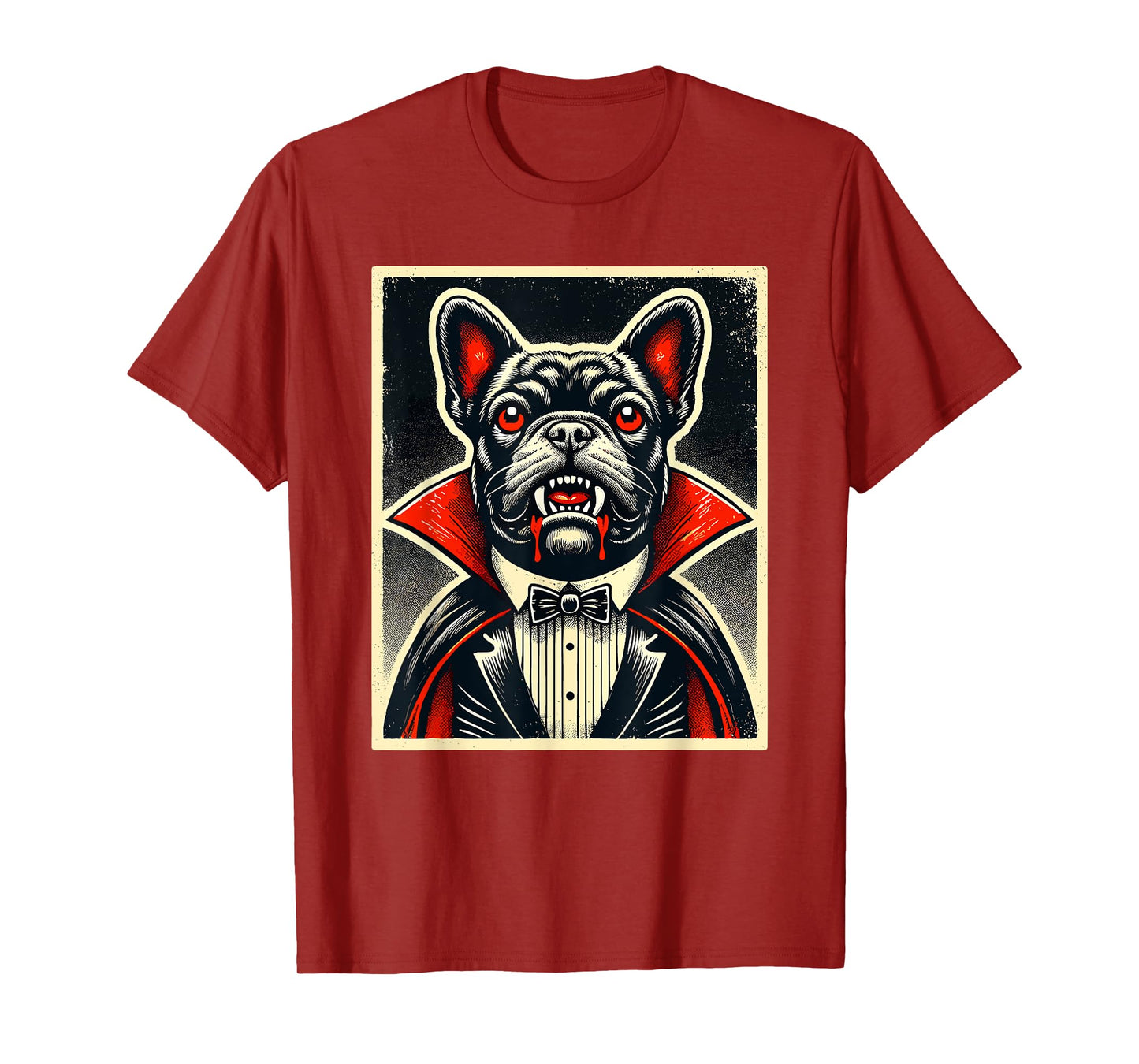 Halloween Vampire French Bulldog Frenchie T-Shirt for Men Women