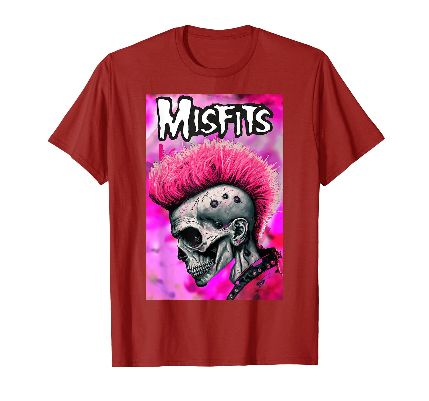 Pink Misfits Skull Fan Art T-Shirt