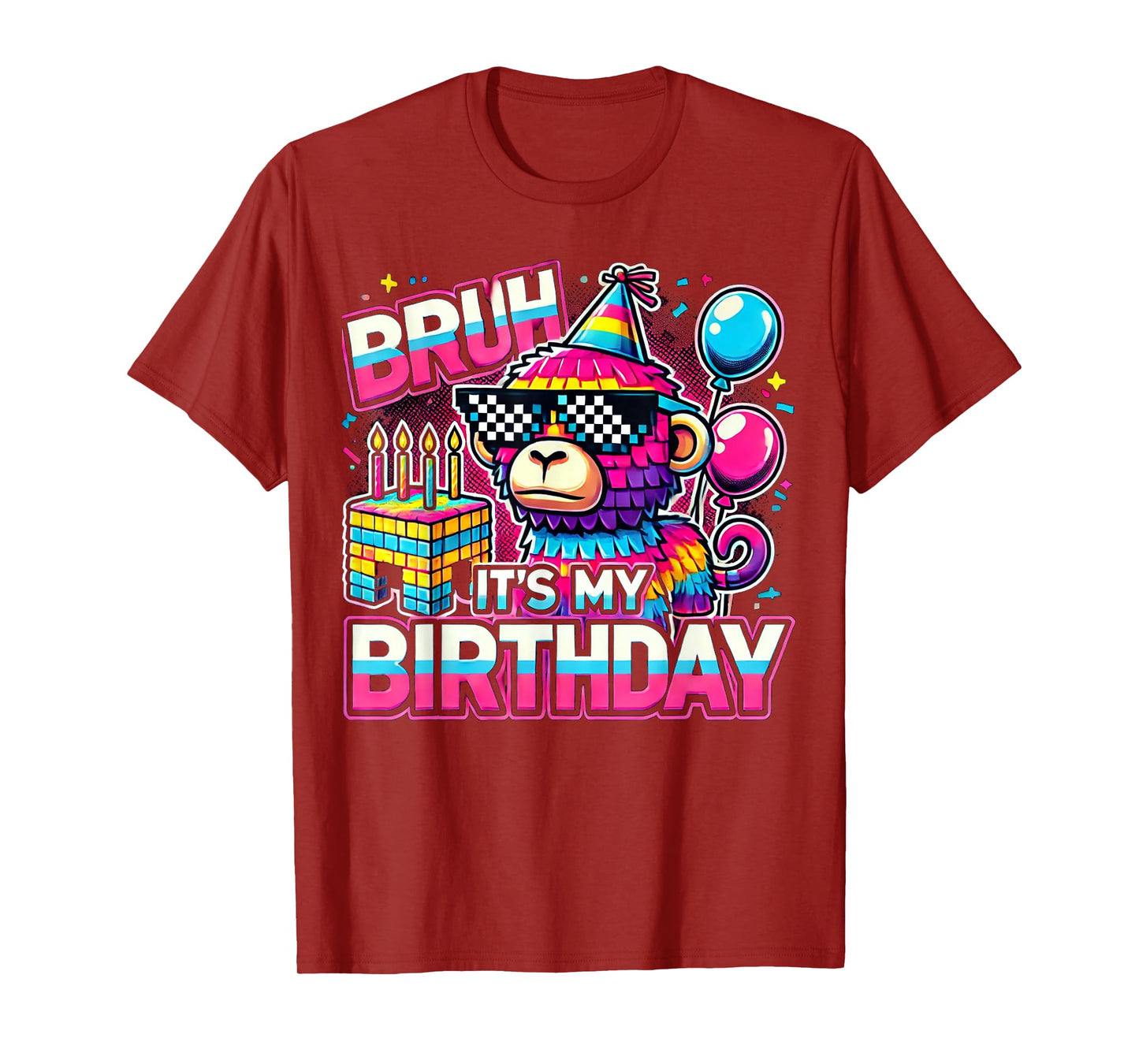 Bruh Its My Birthday Monkey Gorilla Boy Family Party Bday T-Shirt