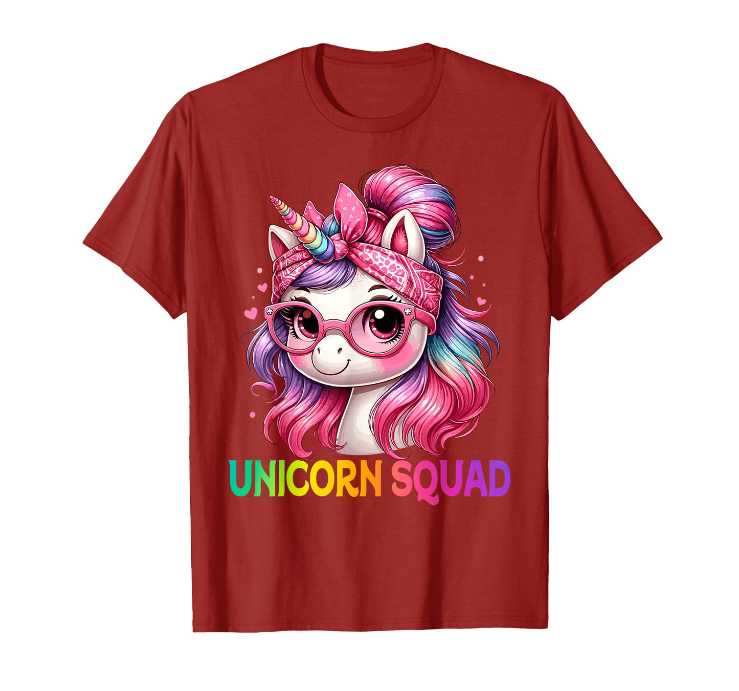 Unicorn Squad - Graceful Unicorn with leopard Bandana T-Shirt
