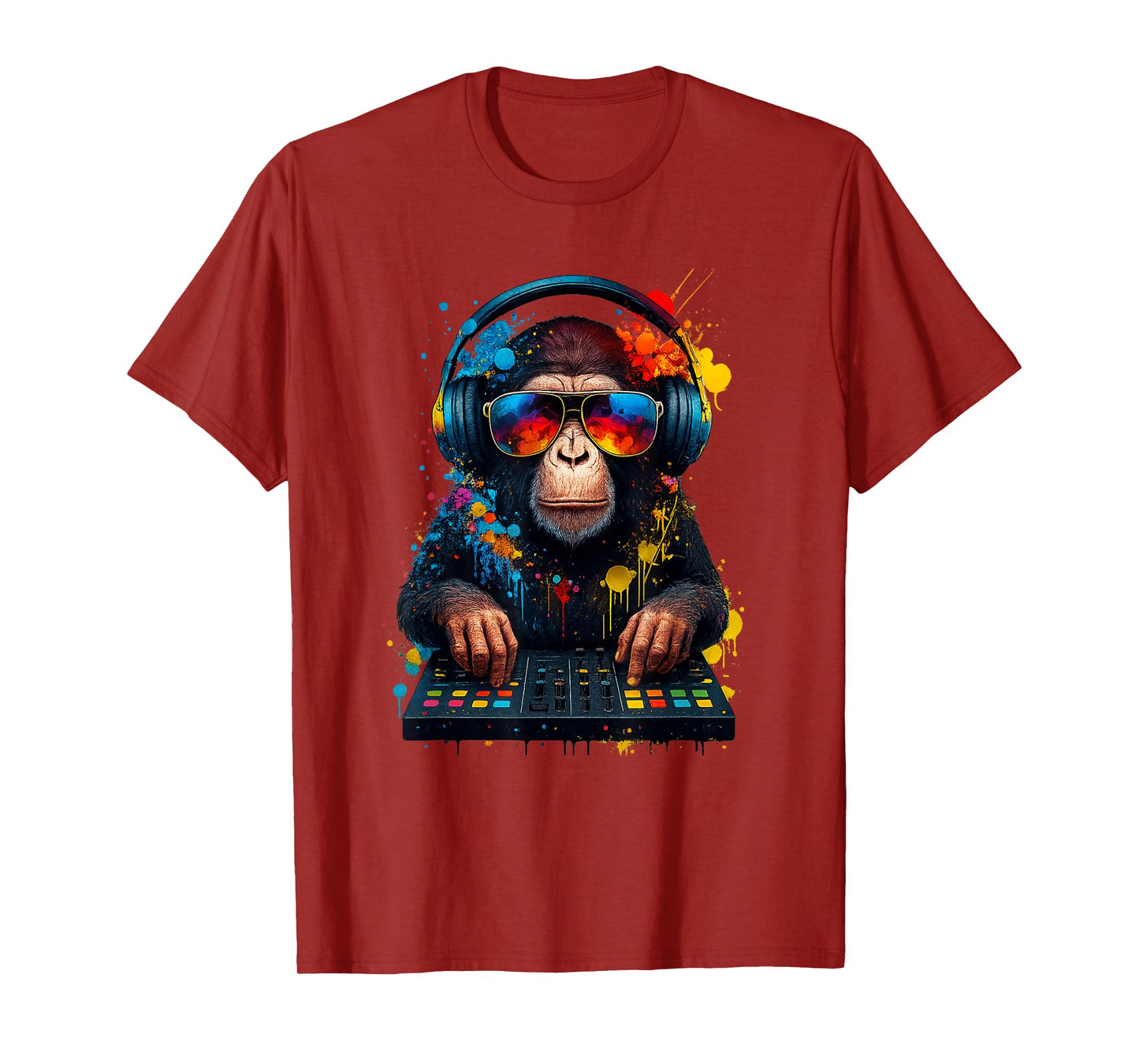 Cool Monkey With Sunglasses DJ Rave T-Shirt
