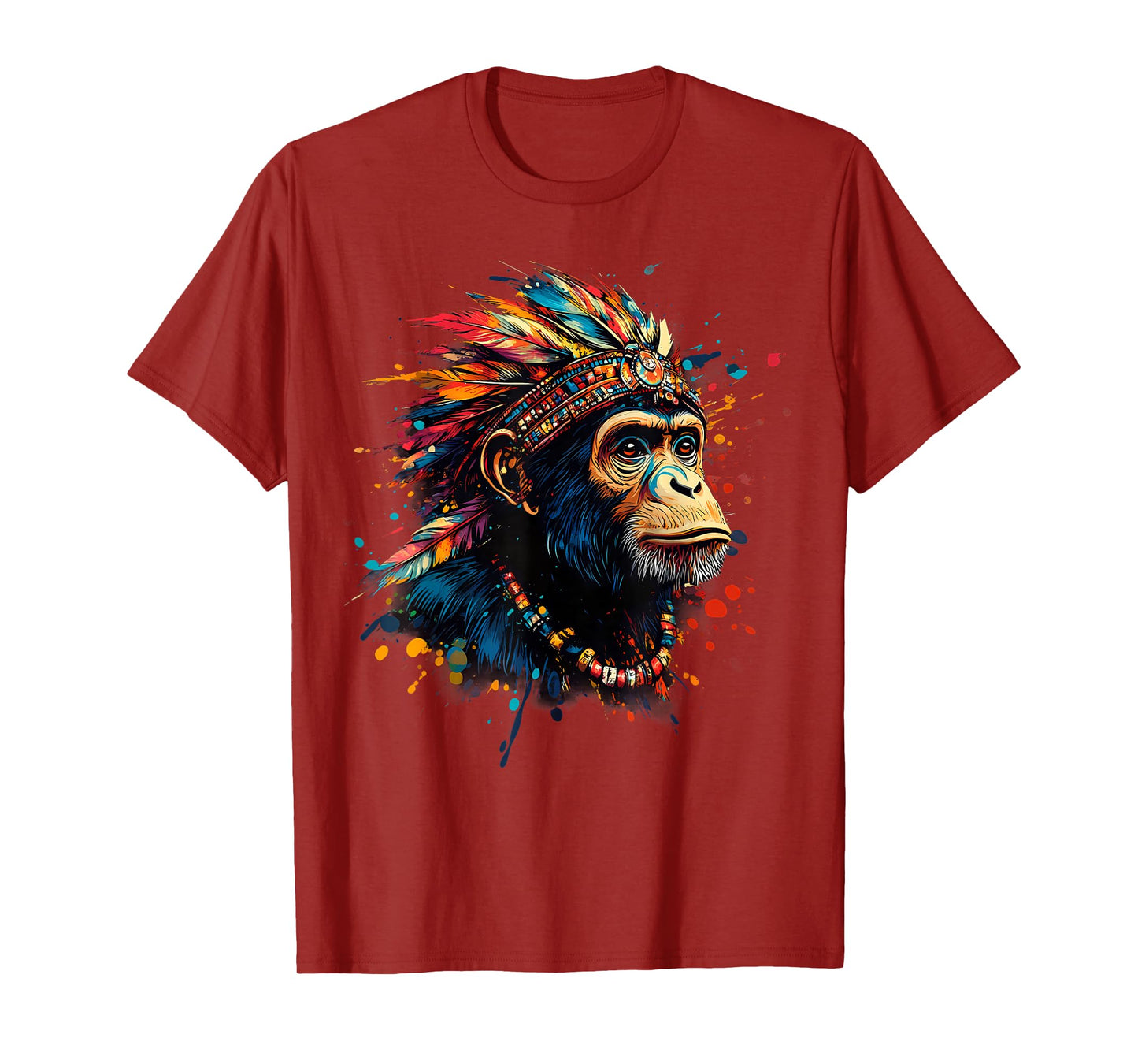 Native American Indian Chief Native American Pride Monkey T-Shirt
