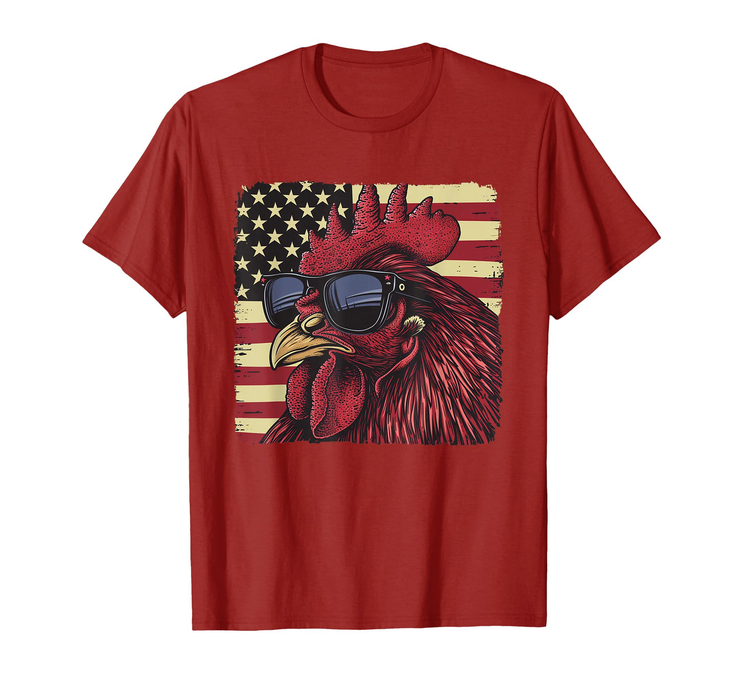 Chicken USA Patriotic TShirt Fourth of July Men Women T-Shirt