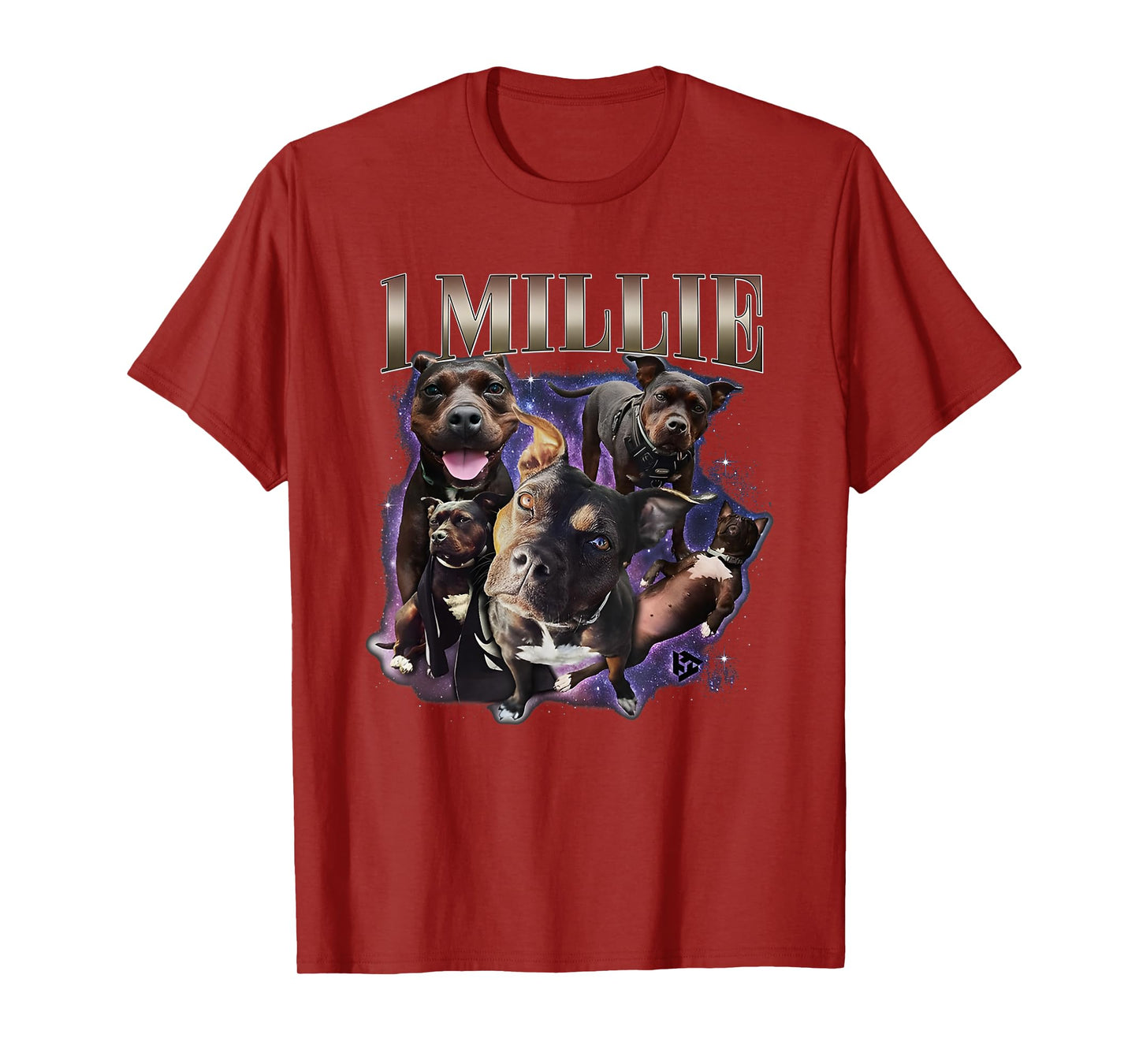 1 Millie Bulldog Picture Collage Men Women T-Shirt