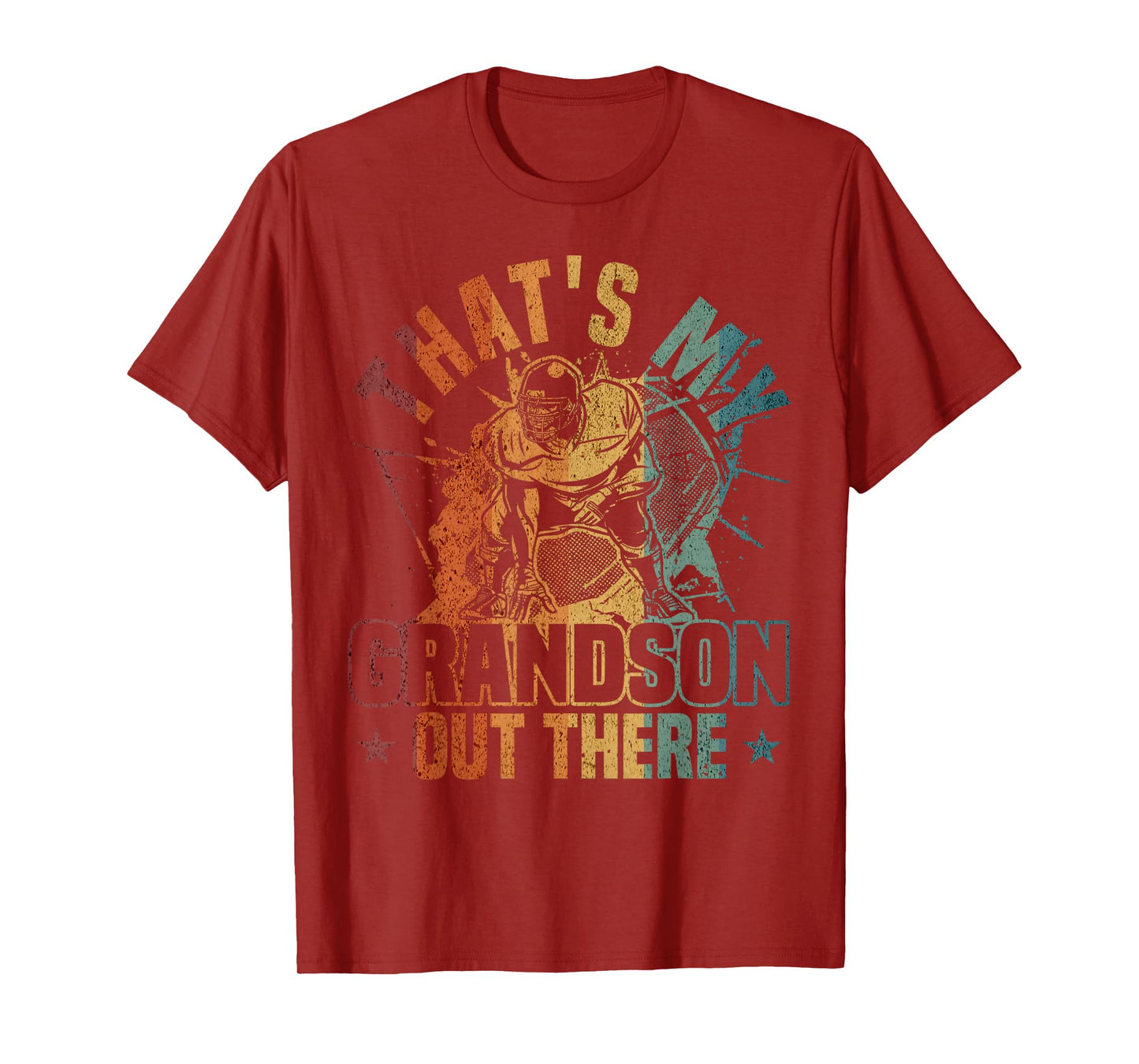 That's My Grandson Out There Football Player T-Shirt
