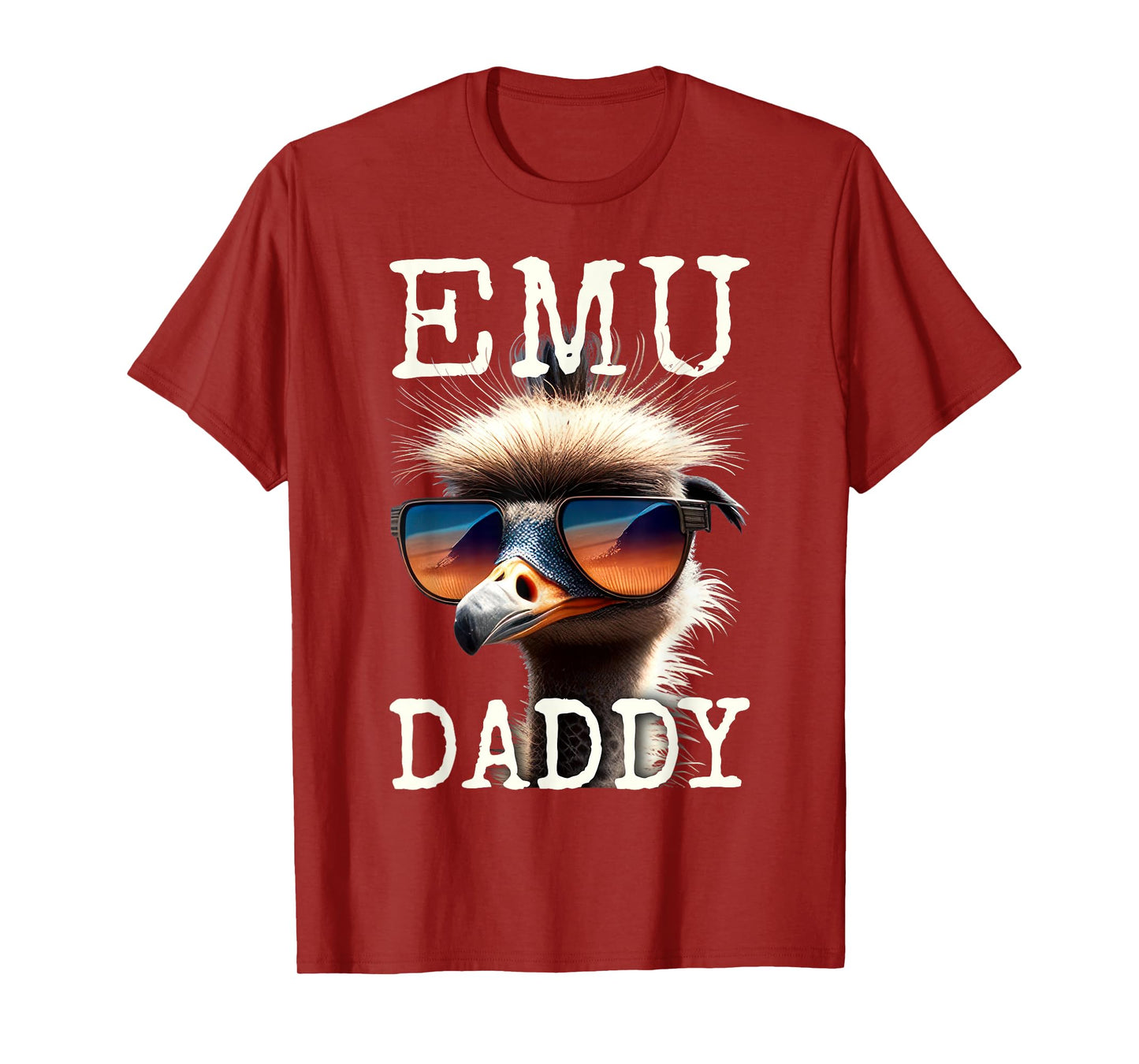 Emu Daddy Ostrich Bird Ratite I Love Emus Fathers Day T-Shirt