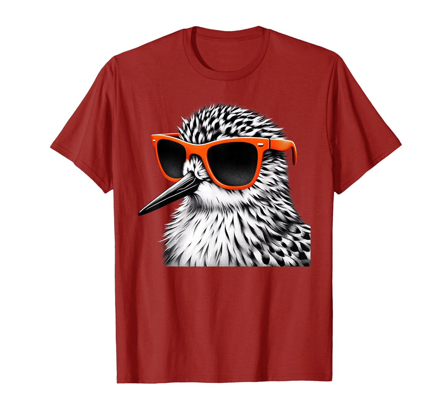 Cool Sandpiper Bird Wearing Sunglasses Graphic Art T-Shirt
