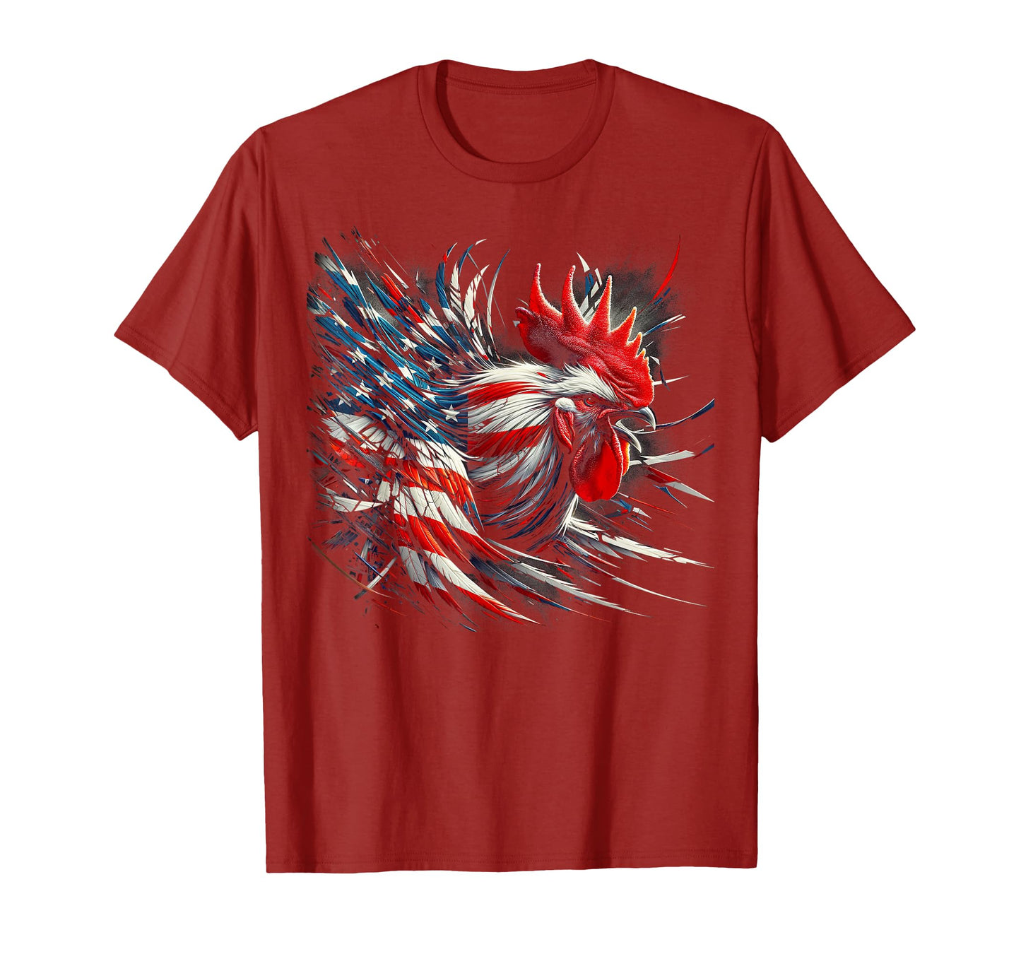 American Flag Rooster Chicken 4th of July Animal T-Shirt