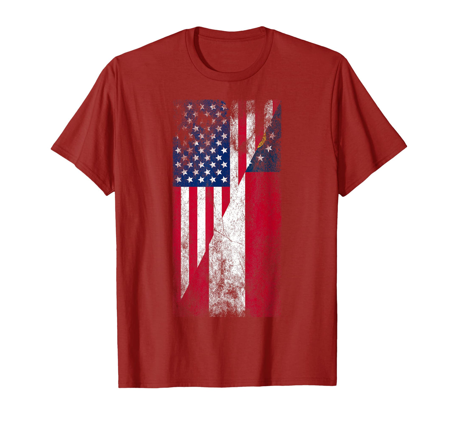 USA & Georgia Flags - American Georgian T-Shirt