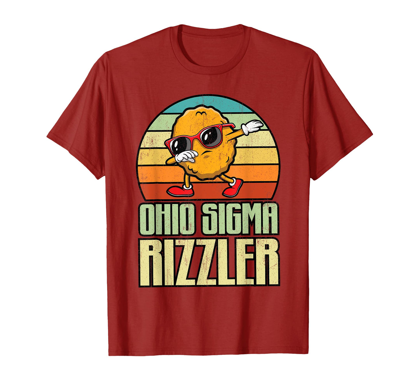 Ohio Sigma Rizzler Chicken Nugget Funny Food Rizz Meme Lover T-Shirt