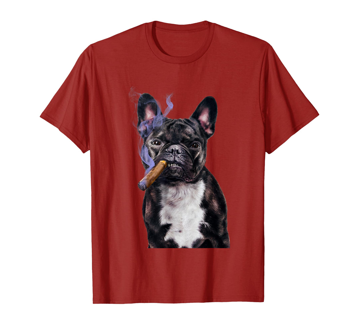 T-Shirt, Gangster French Bull Dog Smoking Cigar, Bad Dog T-Shirt for Men Women