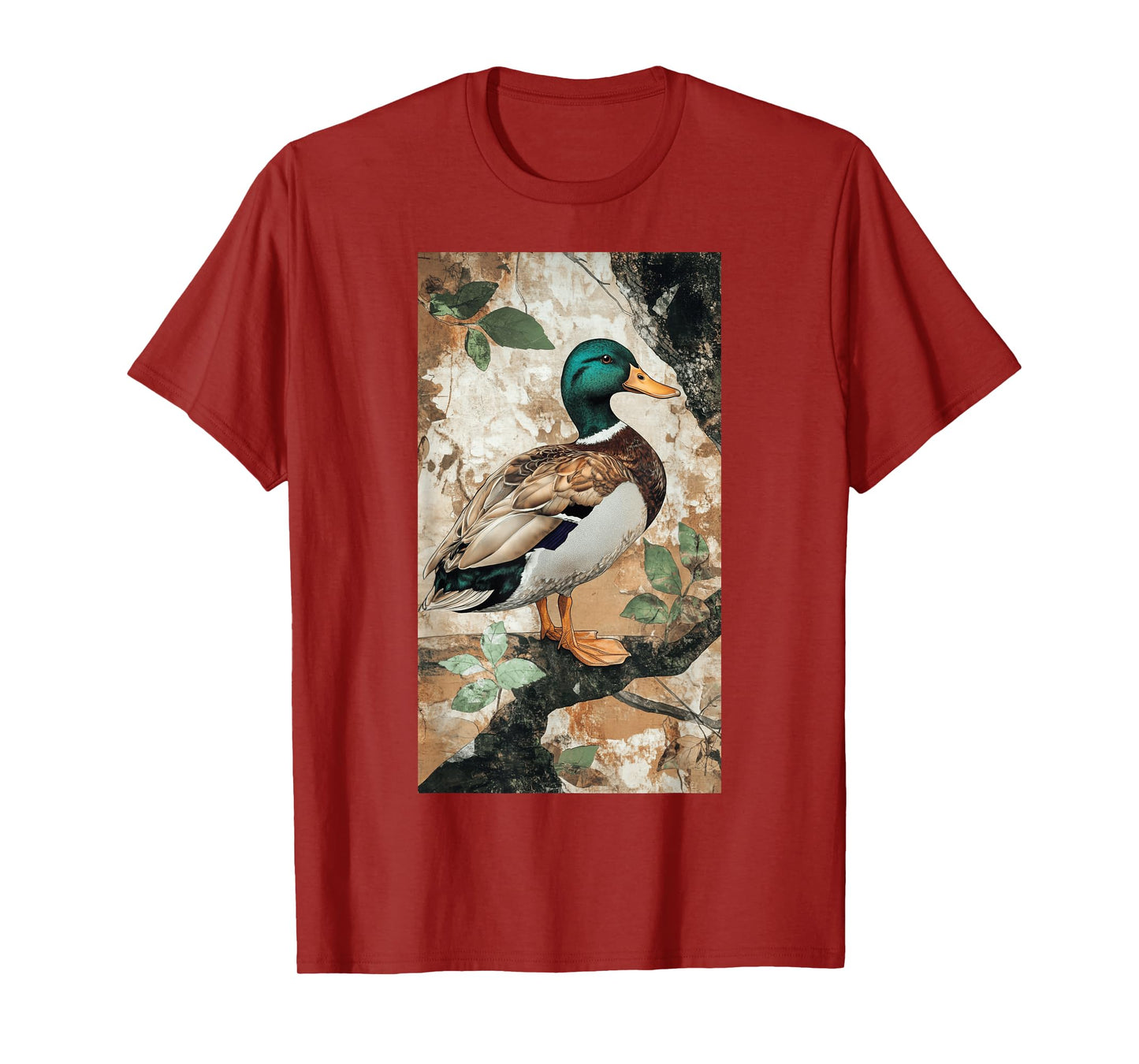 Camouflage Muted Browns Duck art Wildlife Bird T-Shirt