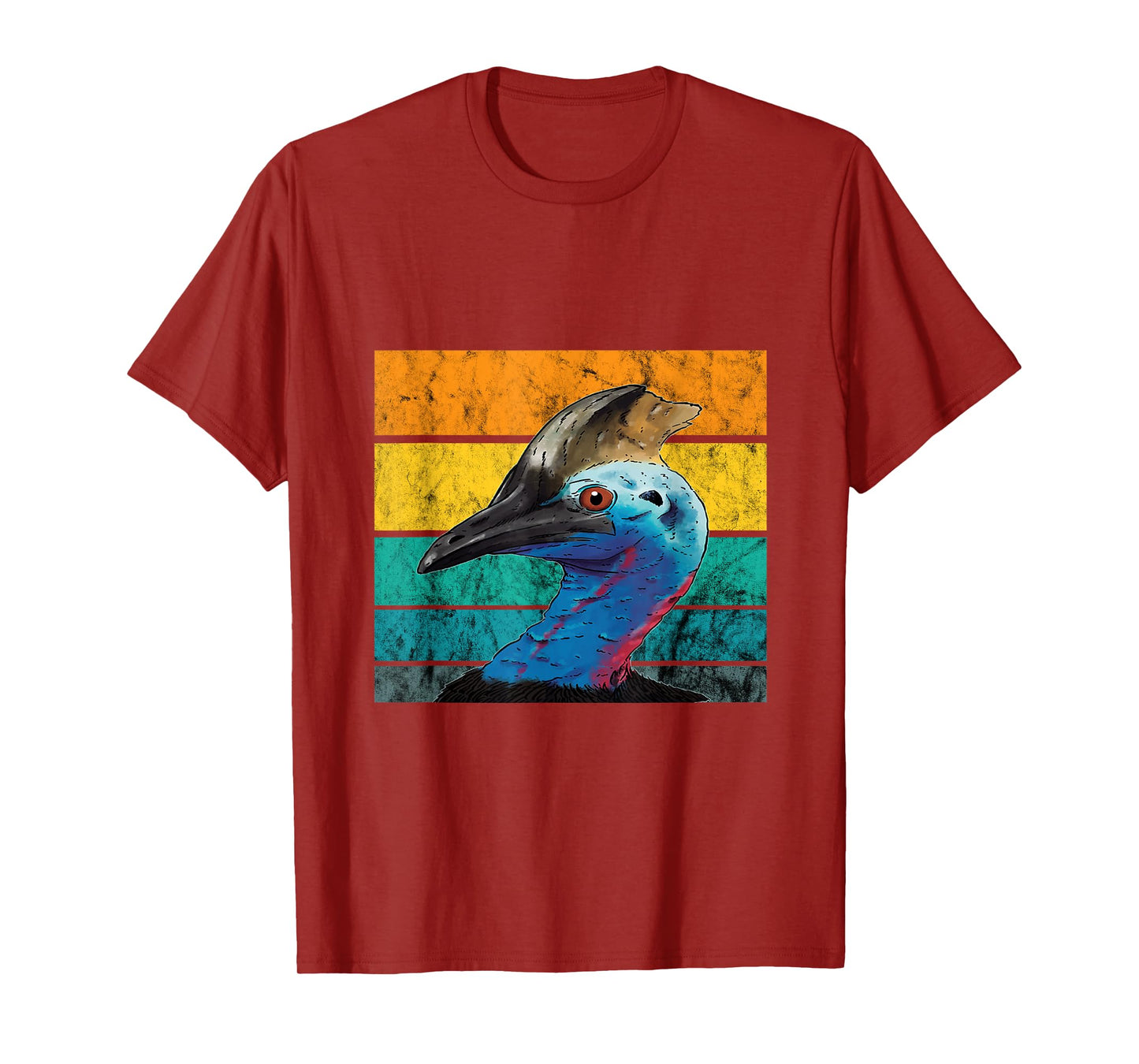 Cassowary Vintage Retro Cassowaries Casque Big Dino Bird T-Shirt