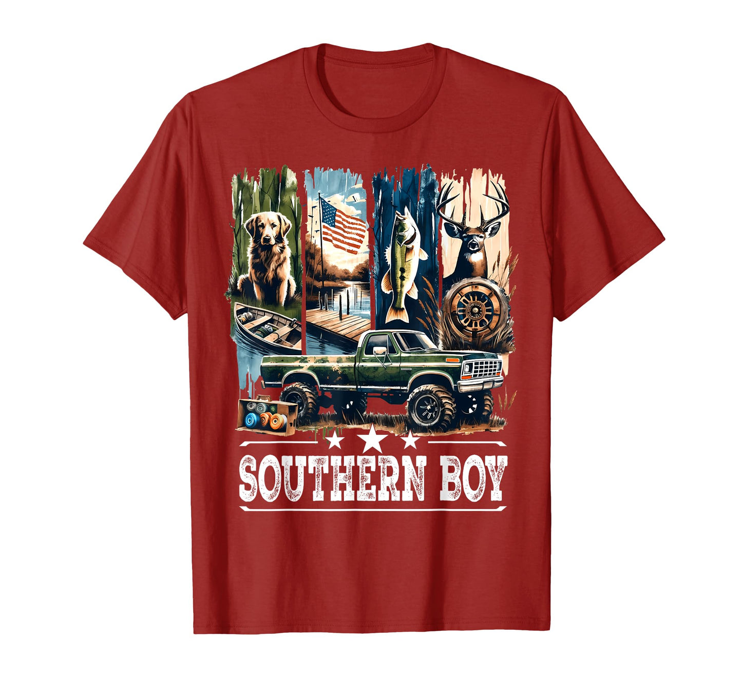 Duck Hunting Lab Dog Mallard Retriever Local Southern Boy T-Shirt