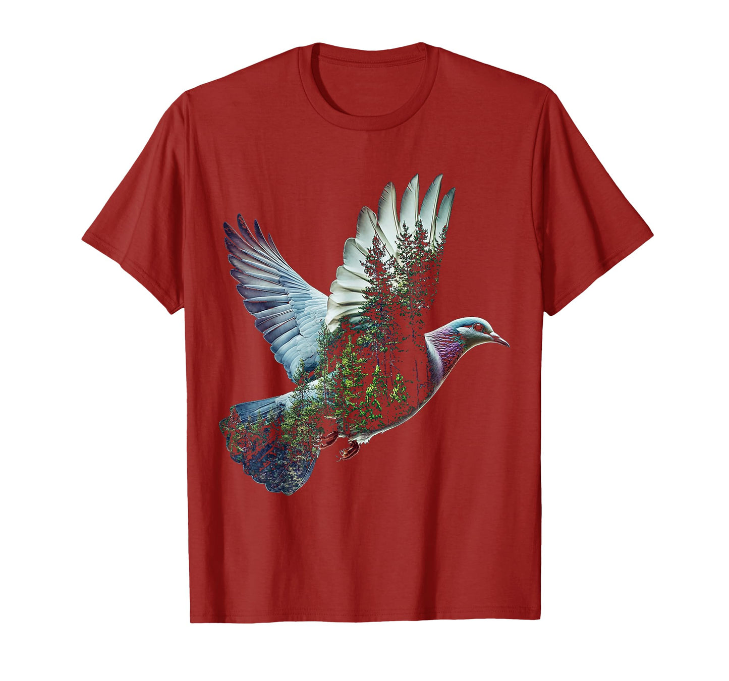 Dove Bird Abstract Motif Forest Animal Portrait Art Dove T-Shirt