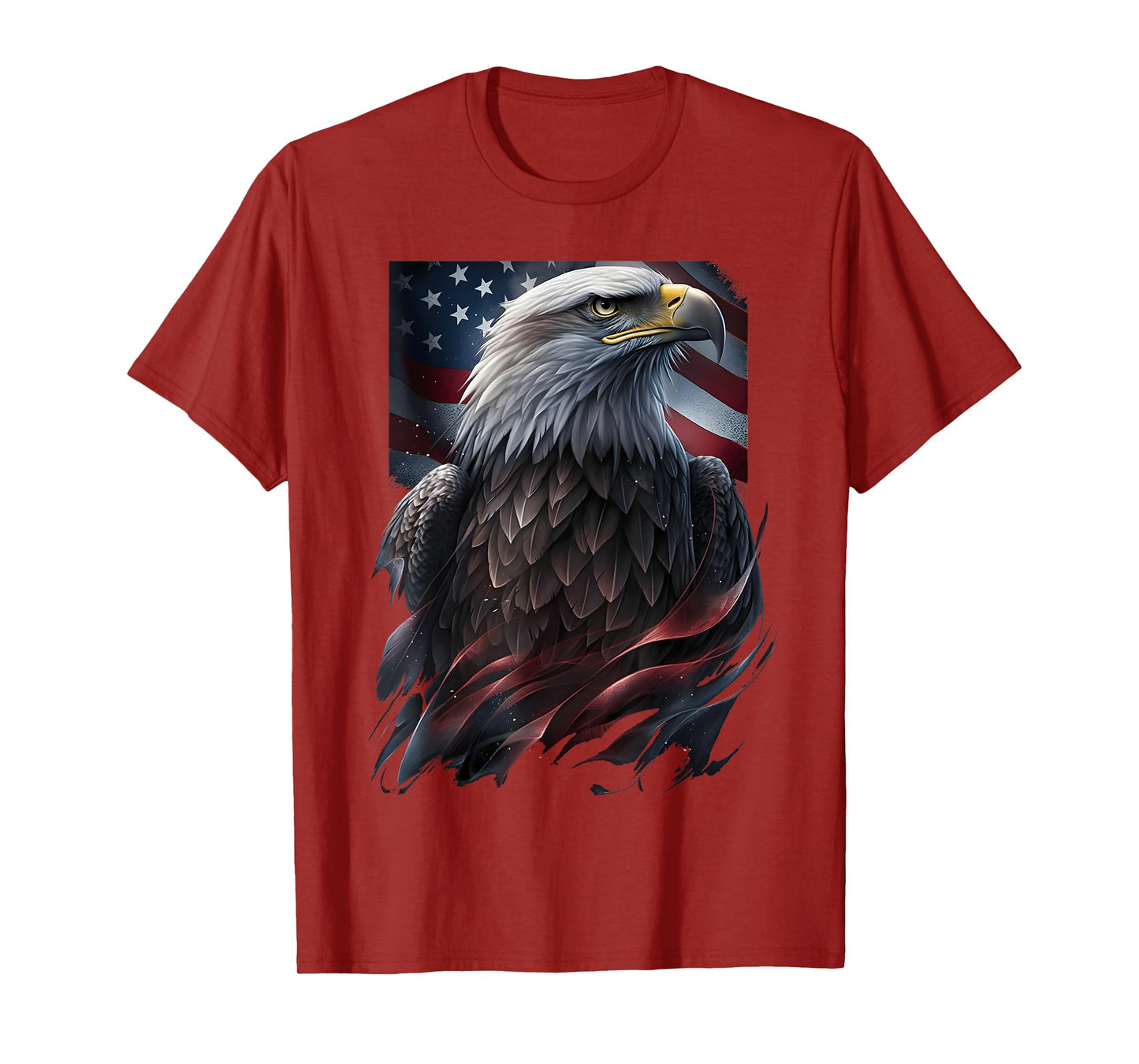 Eagle Bird 4th of July American Flag Veterans Memorial T-Shirt