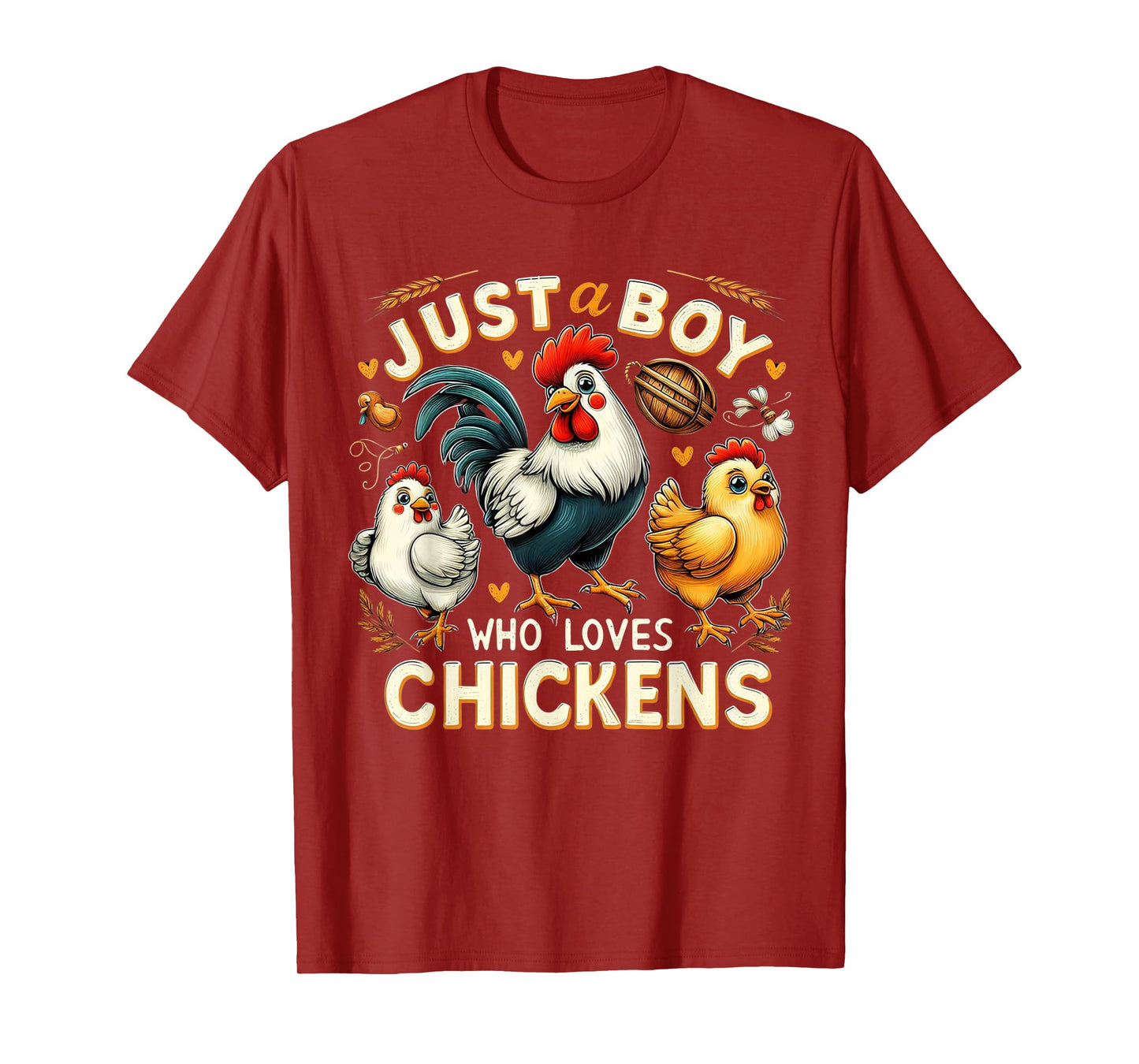 Just a boy who loves Chickens | Farm chicken animal lover T-Shirt