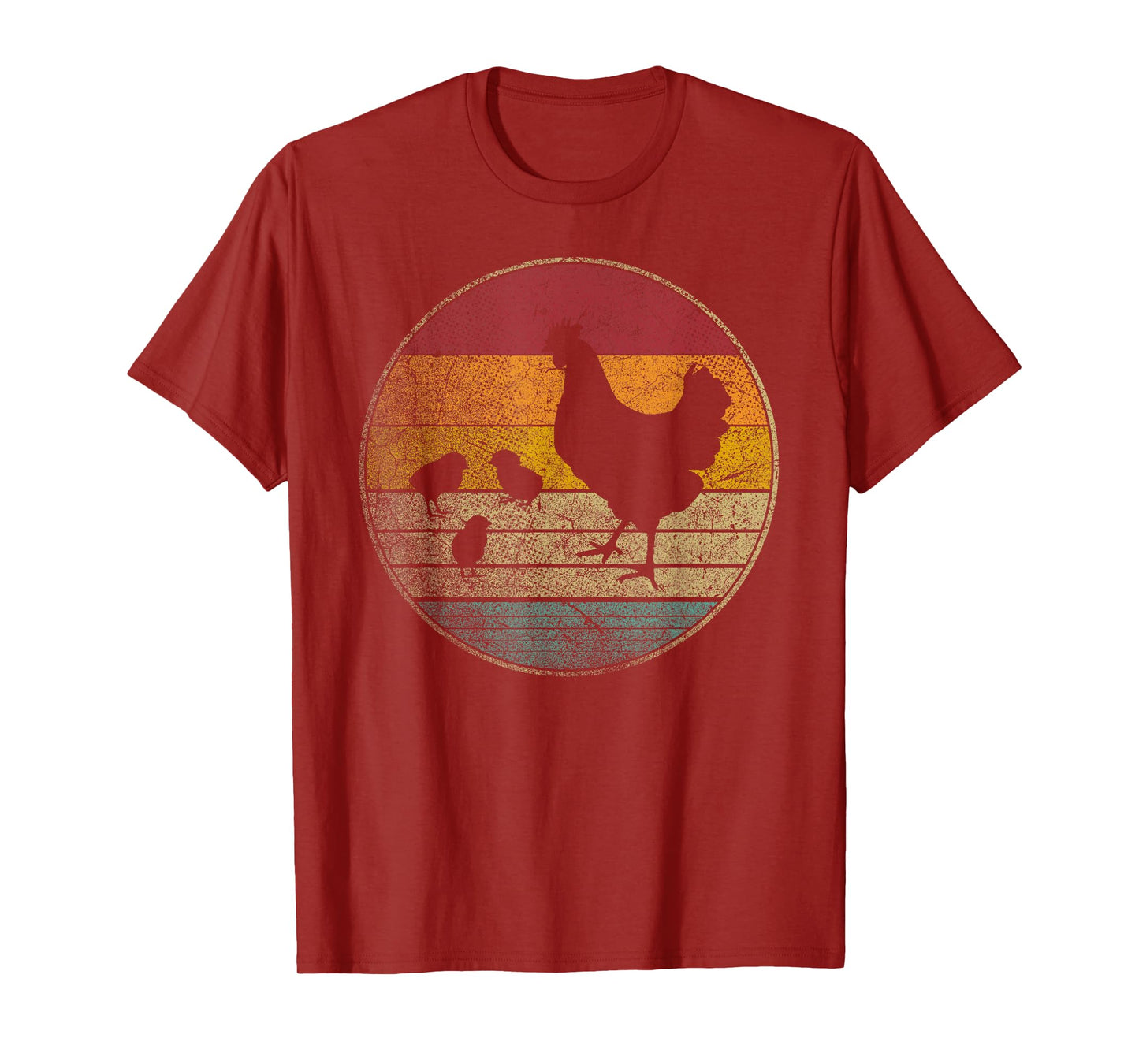 Chicken Shirt Sun Retro Hen Bird Chicks Farm Mom Mommy Gift T-Shirt
