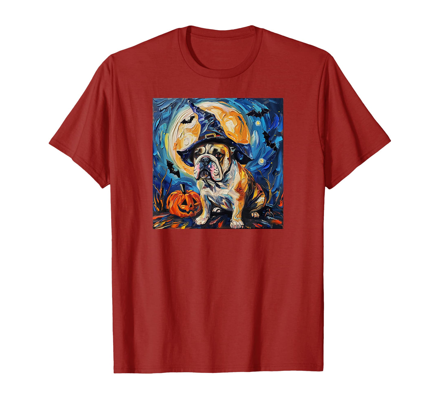 Cute Bulldog Witch | Funny Dog Halloween T-Shirt