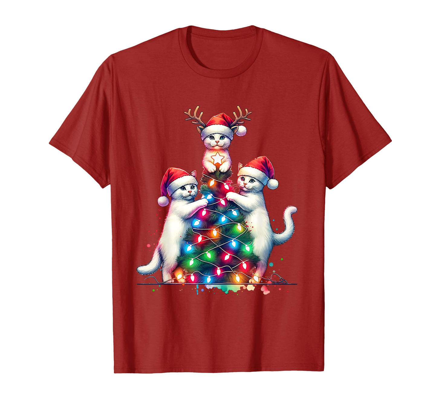 Christmas Cat Xmas Cat Lover T-Shirt
