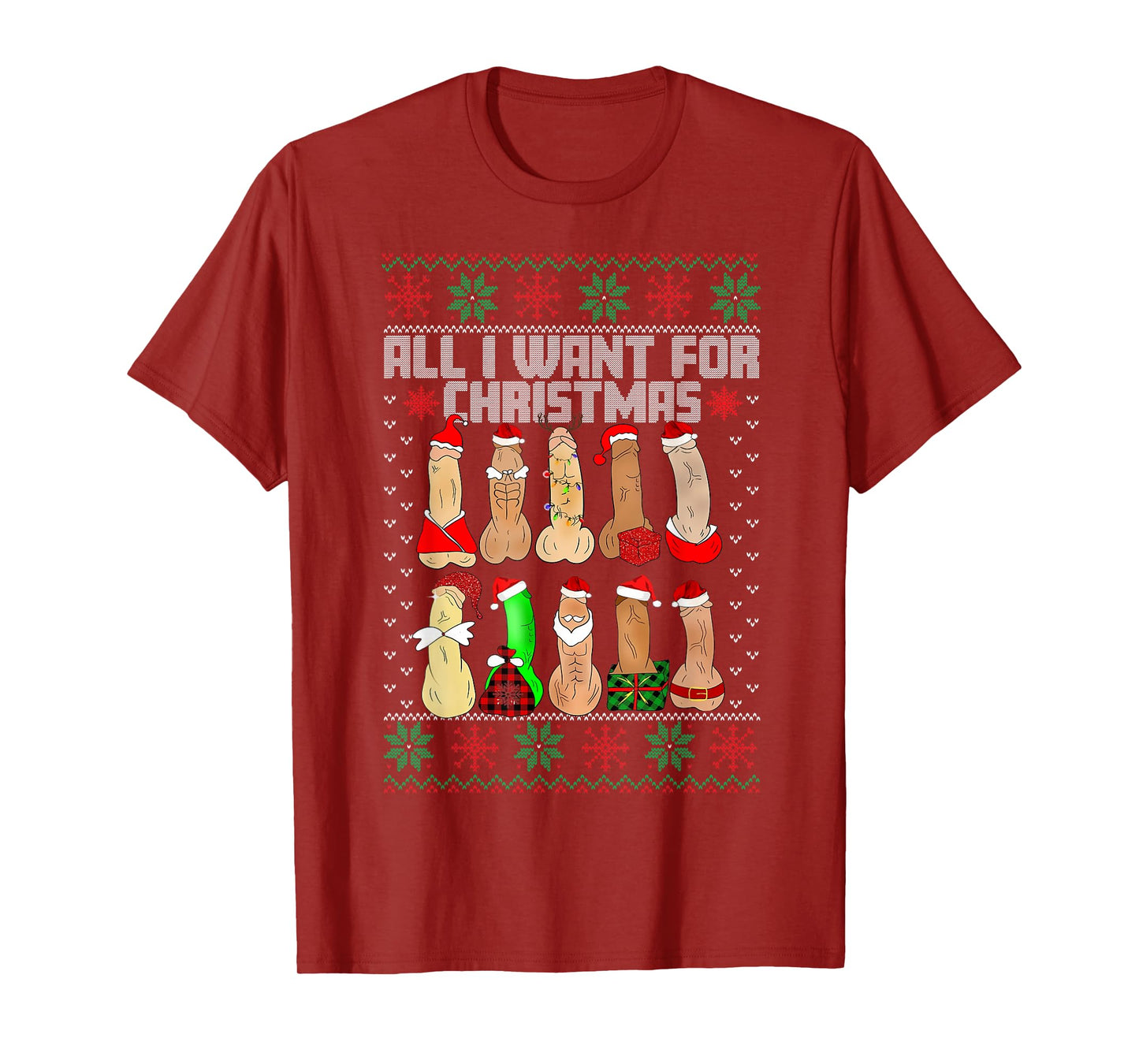 All I Want For Christmas Is D Merry Dickmas Dirty Christmas T-Shirt