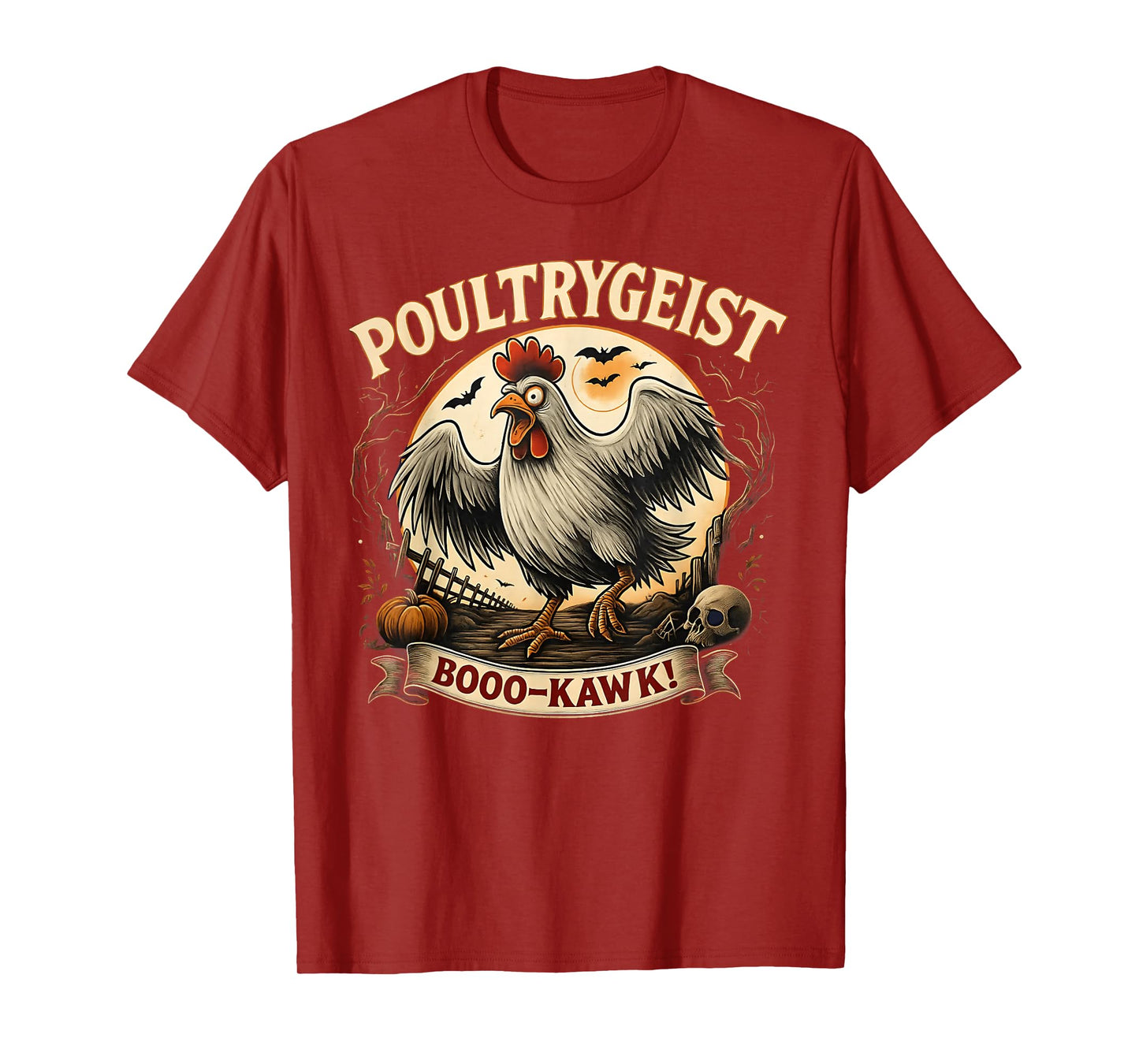 Funny Chicken Halloween Spooky Chicken Poultrygeist Parade T-Shirt