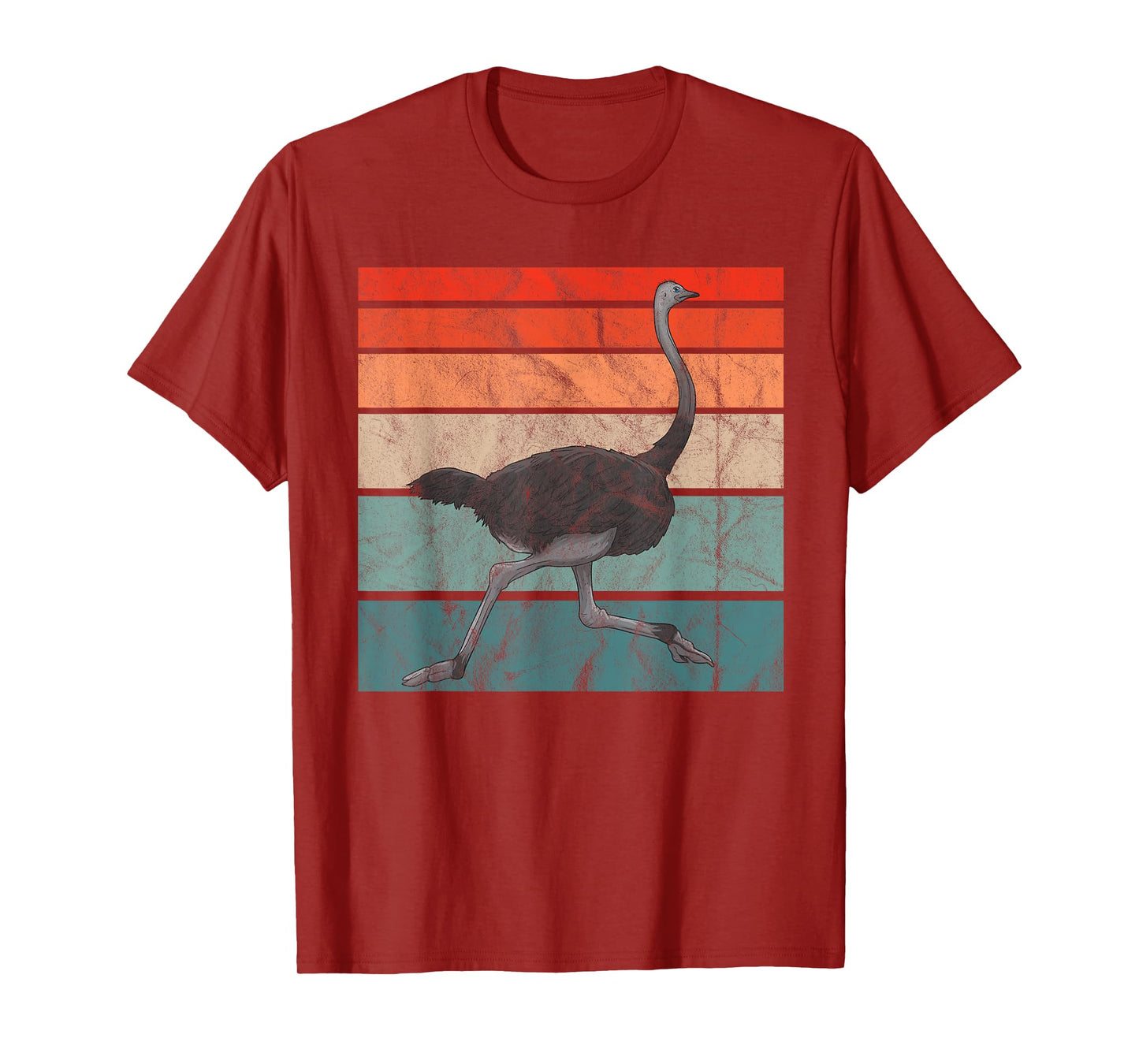 Vintage Ostrich Bird Retro Africa T-Shirt