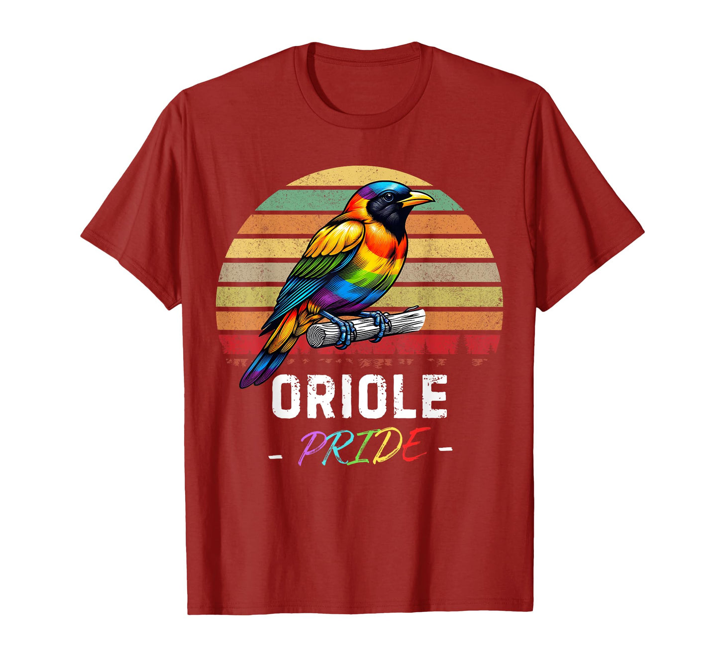 Oriole Bird Pride Day LGBTQ Gay Lesbian Vintage Retro Oriole T-Shirt