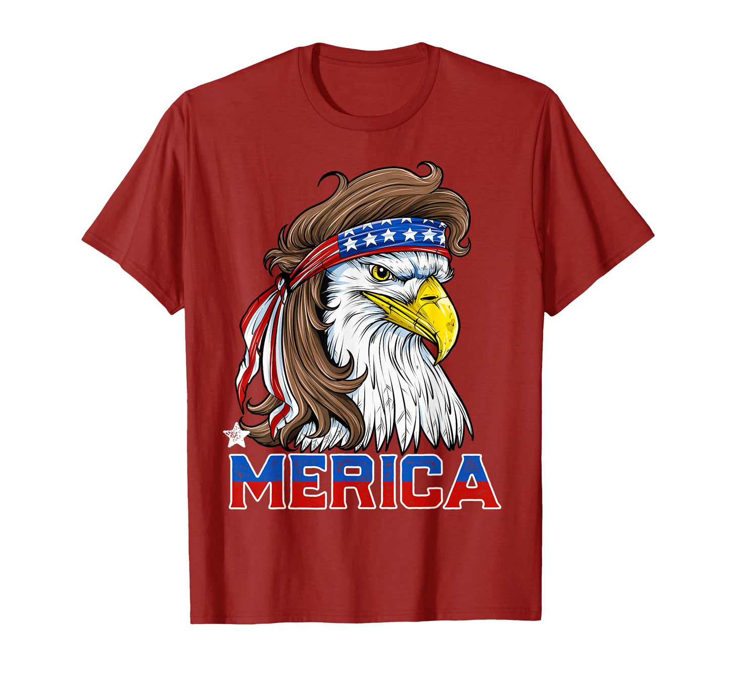 Merica Eagle Mullet 4th of July Men Women American Flag USA T-Shirt