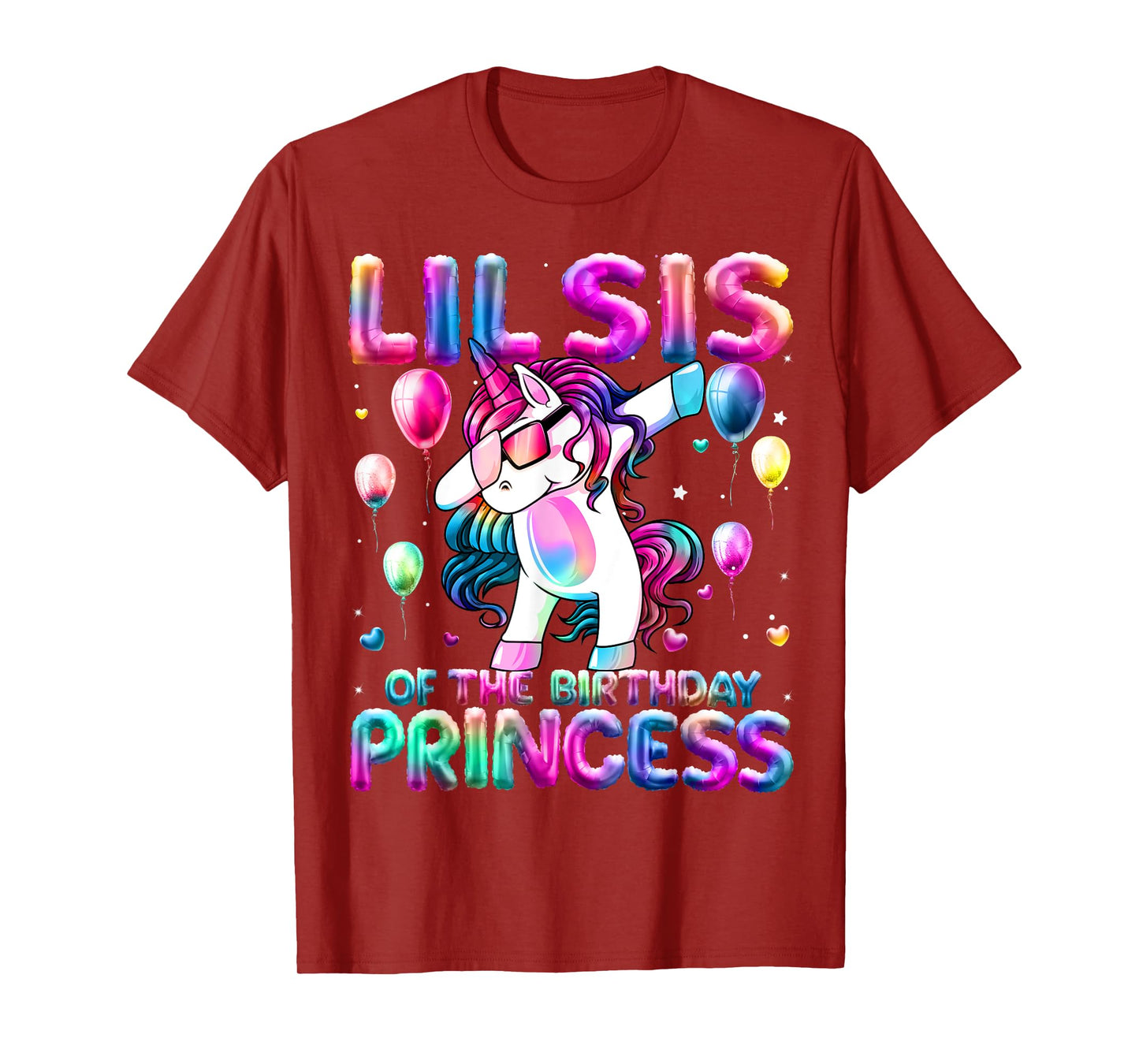 Sister of the Birthday Princess Girl Dabbing Unicorn Sister T-Shirt