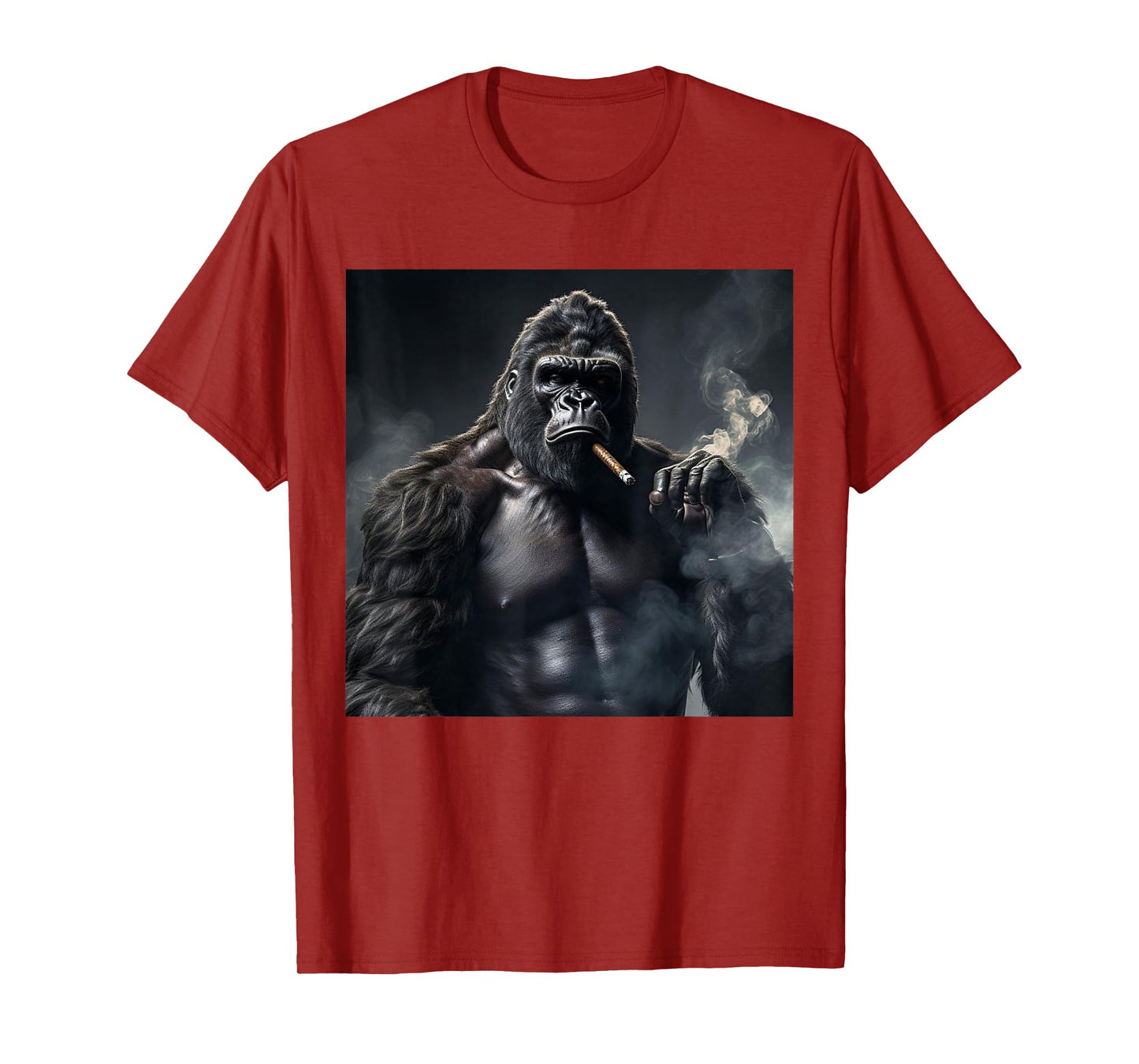Funny Monkey Cigar Gorilla Smoking Cigarette Animal Lover T-Shirt