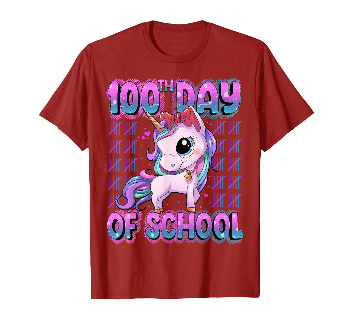 100 Days Of School Shirt Unicorn 100 Days Smarter 100th Day T-Shirt