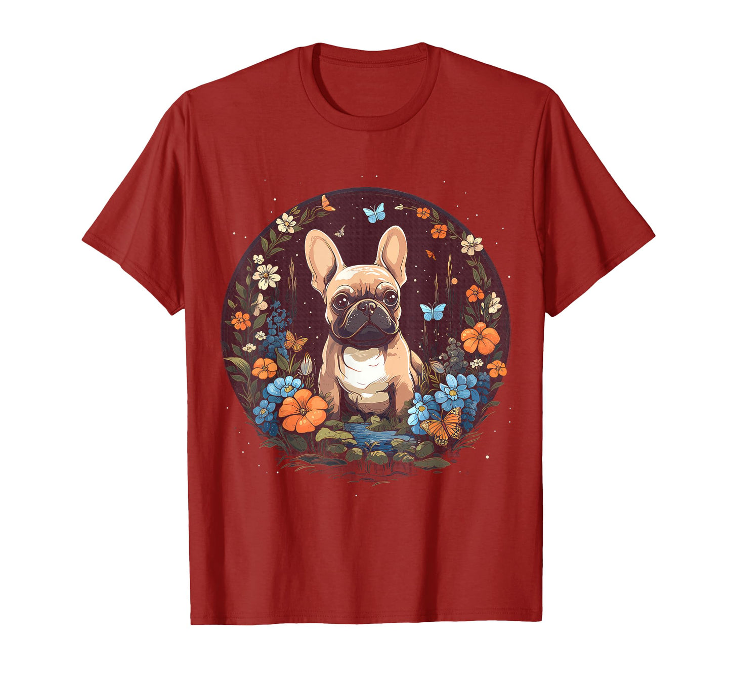 French Bulldog Mom Dog Lover Floral Dog Owner Women T-Shirt