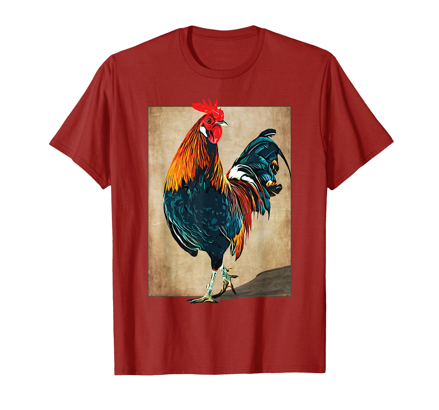 Rooster Male Chickens Awesome Cock Vintage T-Shirt