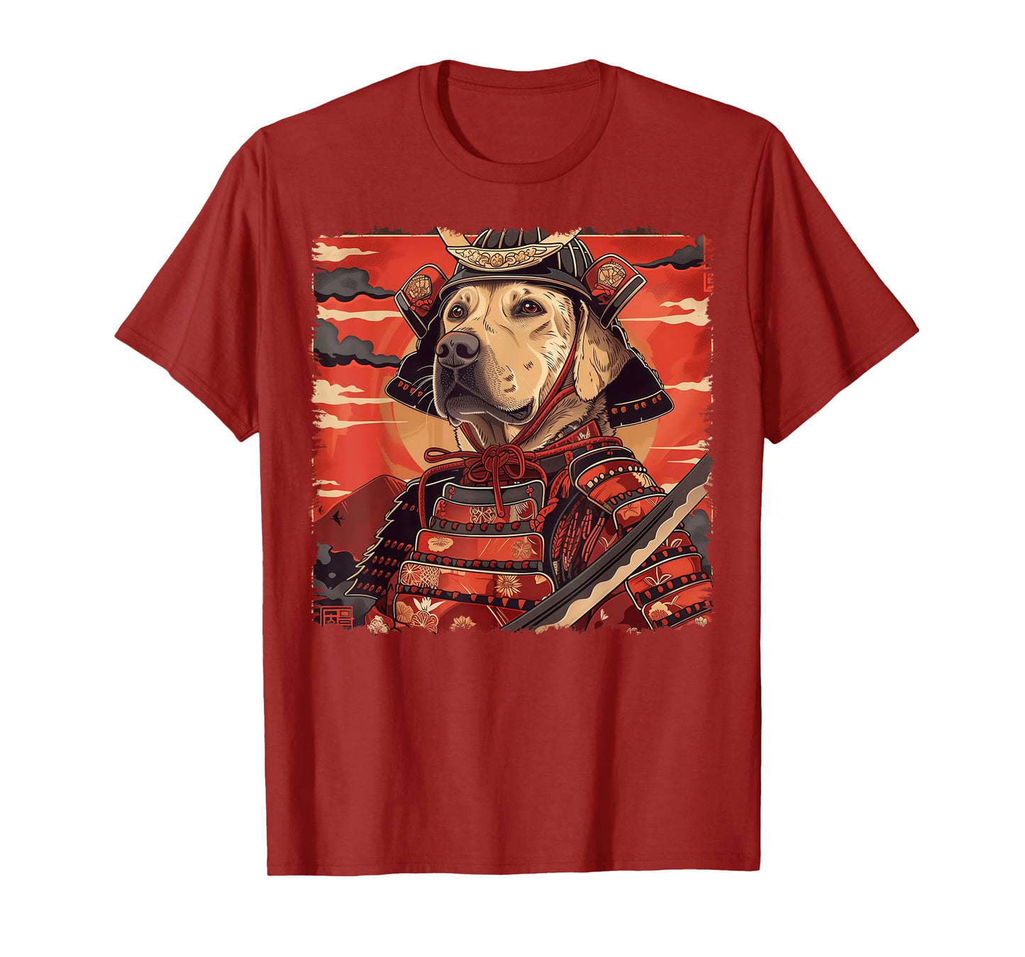 Labrador Retriever Dog Lab Japanese Samurai Ukiyo-e Vintage Men Women Kids T-Shirt