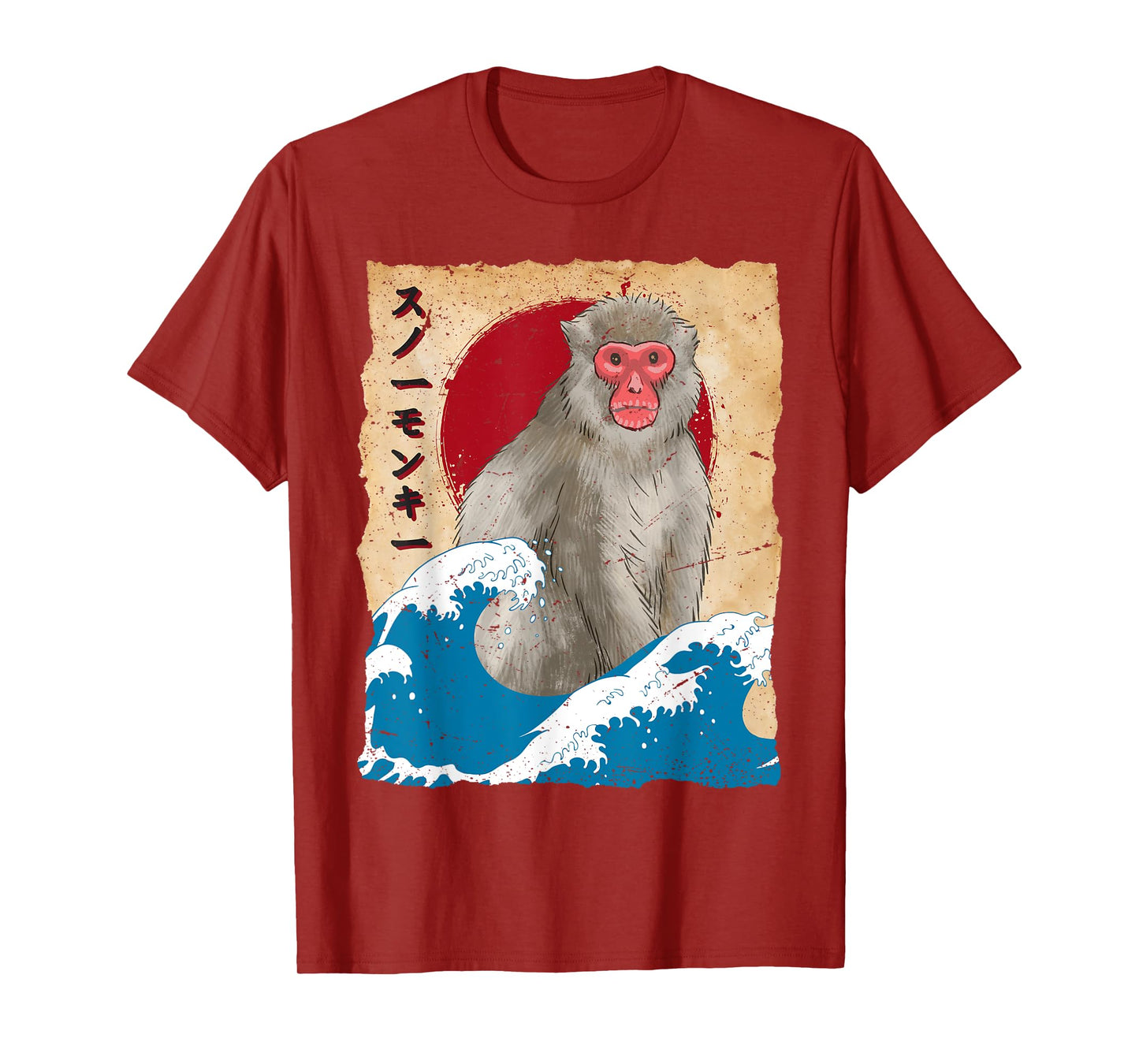 Vintage Japan Art - Japanese Theme Retro Print snow monkeys T-Shirt