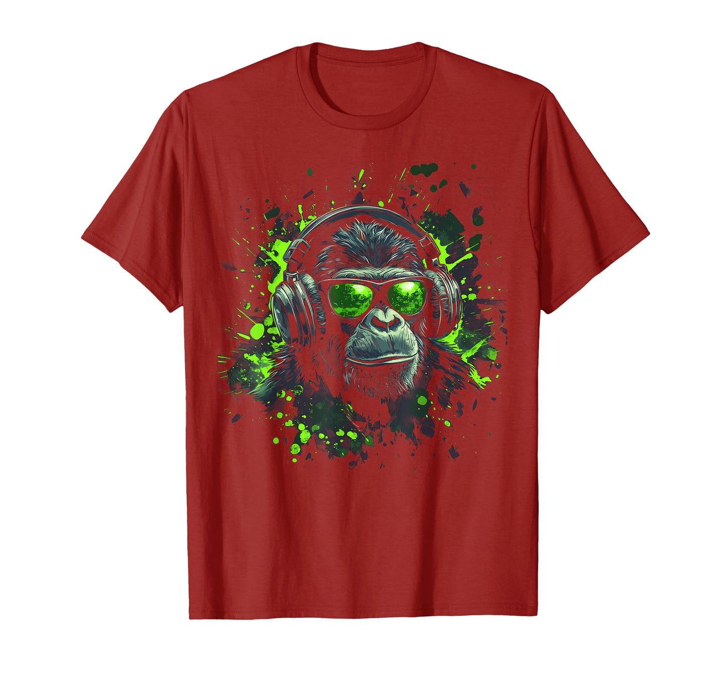 Cool Pop Art Graphic Music Techno Festival DJ Funny Monkey T-Shirt