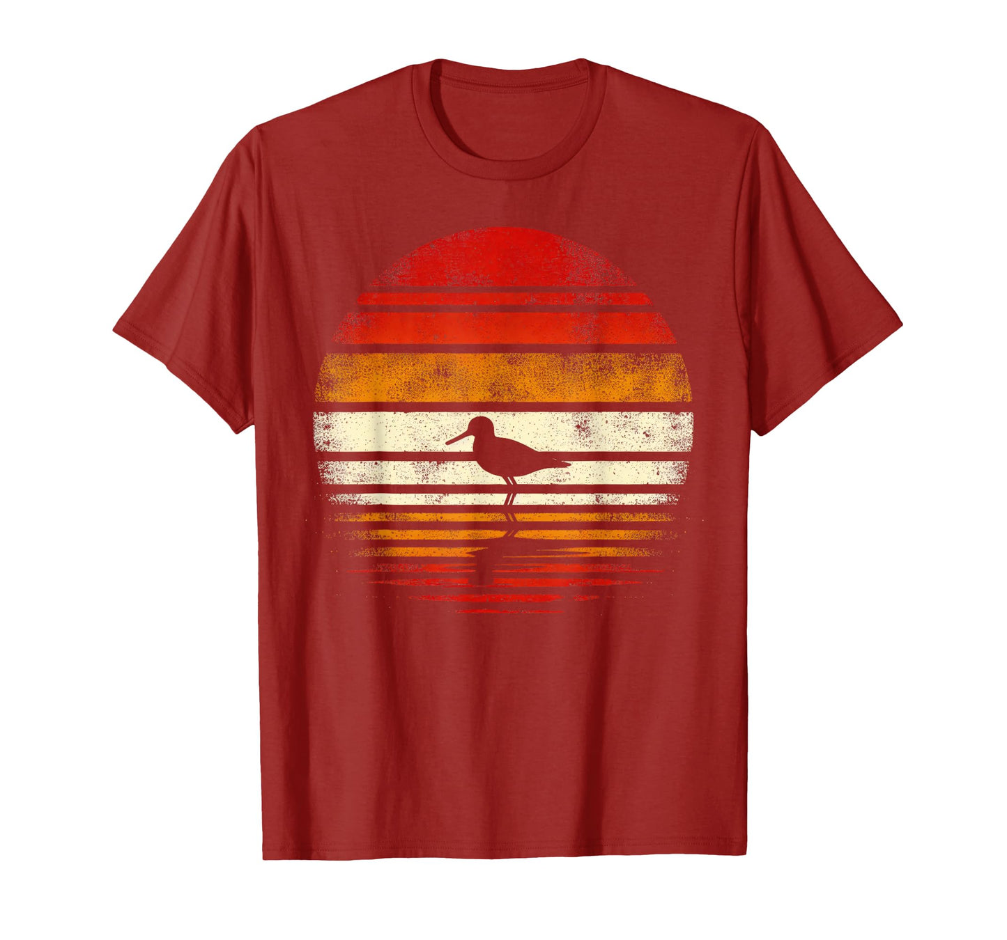 Sandpiper Bird Sunset Retro Style Safari Vintage 70s T-Shirt