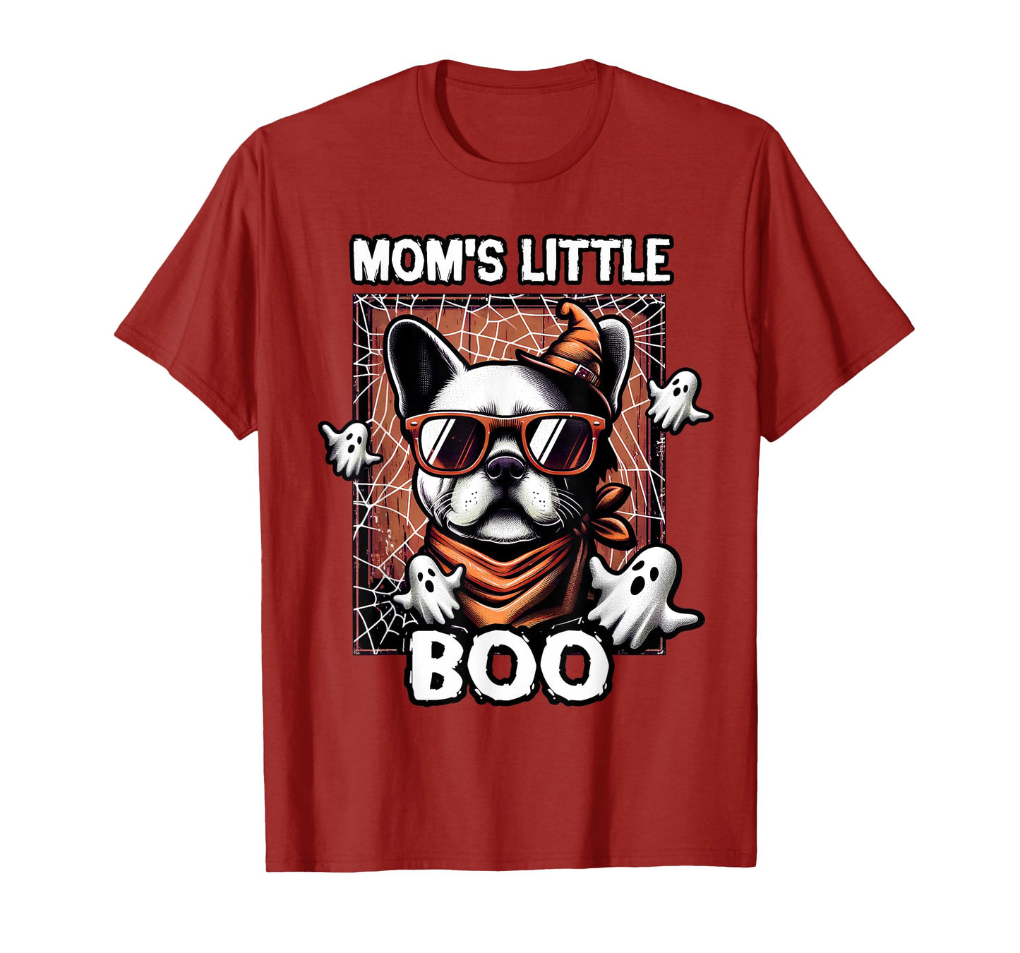 Frenchie Mom's Little Boo French Bulldog Halloween Dog T-Shirt