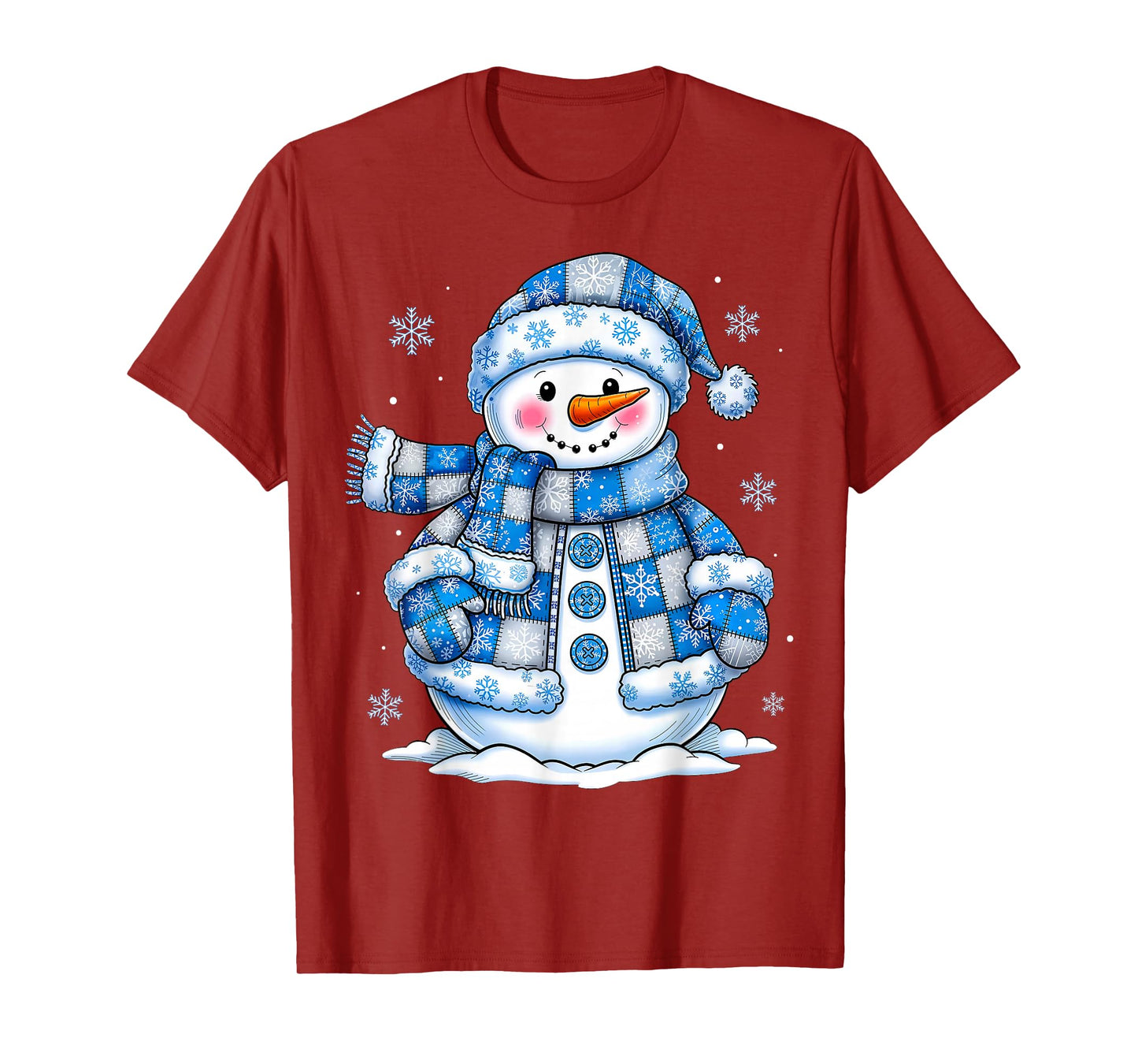 Funny Snowman Snowflake Merry Christmas Xmas Family Holiday T-Shirt