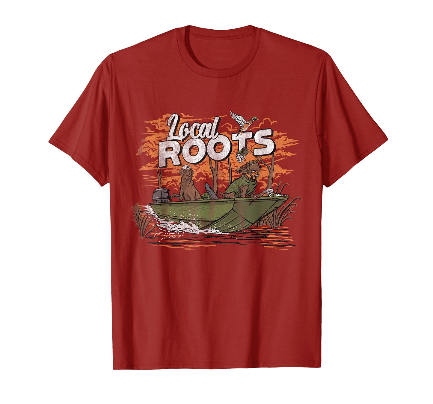 Local Roots Duck Hunting Waterfowl Outdoor Local Boy Vintage T-Shirt