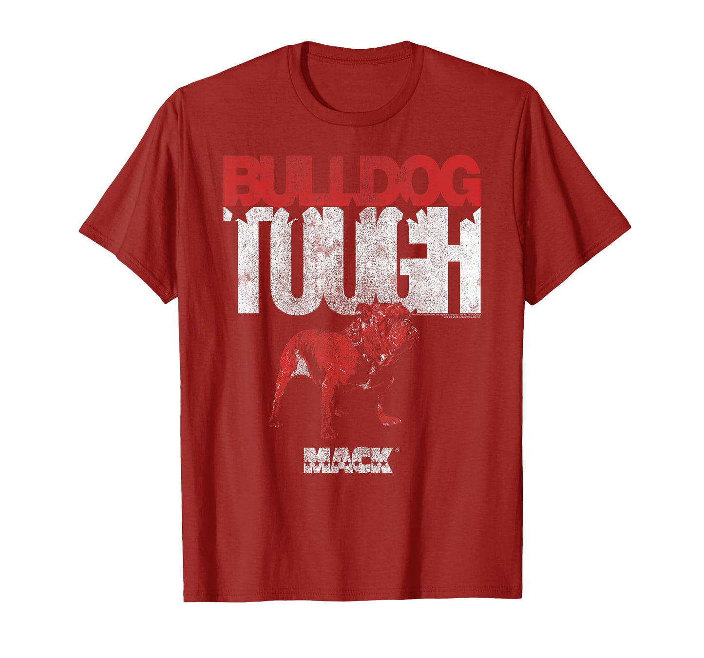 Mack Trucks Bulldog Tough Distressed Logo Trucker T-Shirt