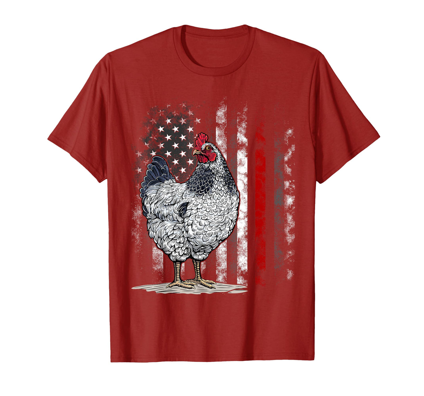 American Flag Chicken Vintage Farm Animal Farmer T-Shirt
