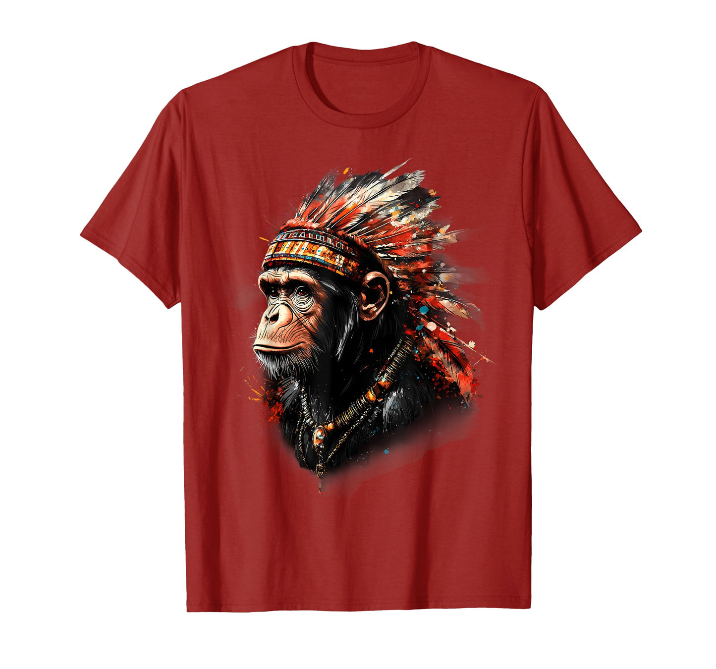 Native American Indian Chief Native American Pride Monkey T-Shirt