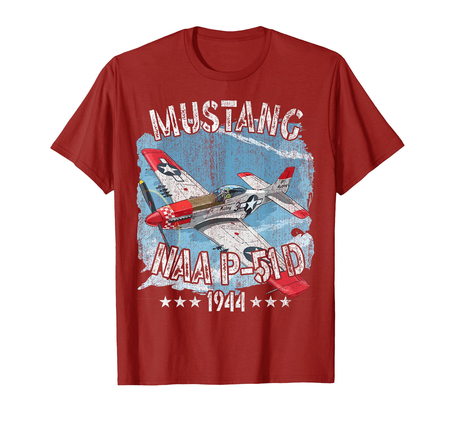 P-51D Mustang Vintage North American P-51D Fighter Warbirds T-Shirt